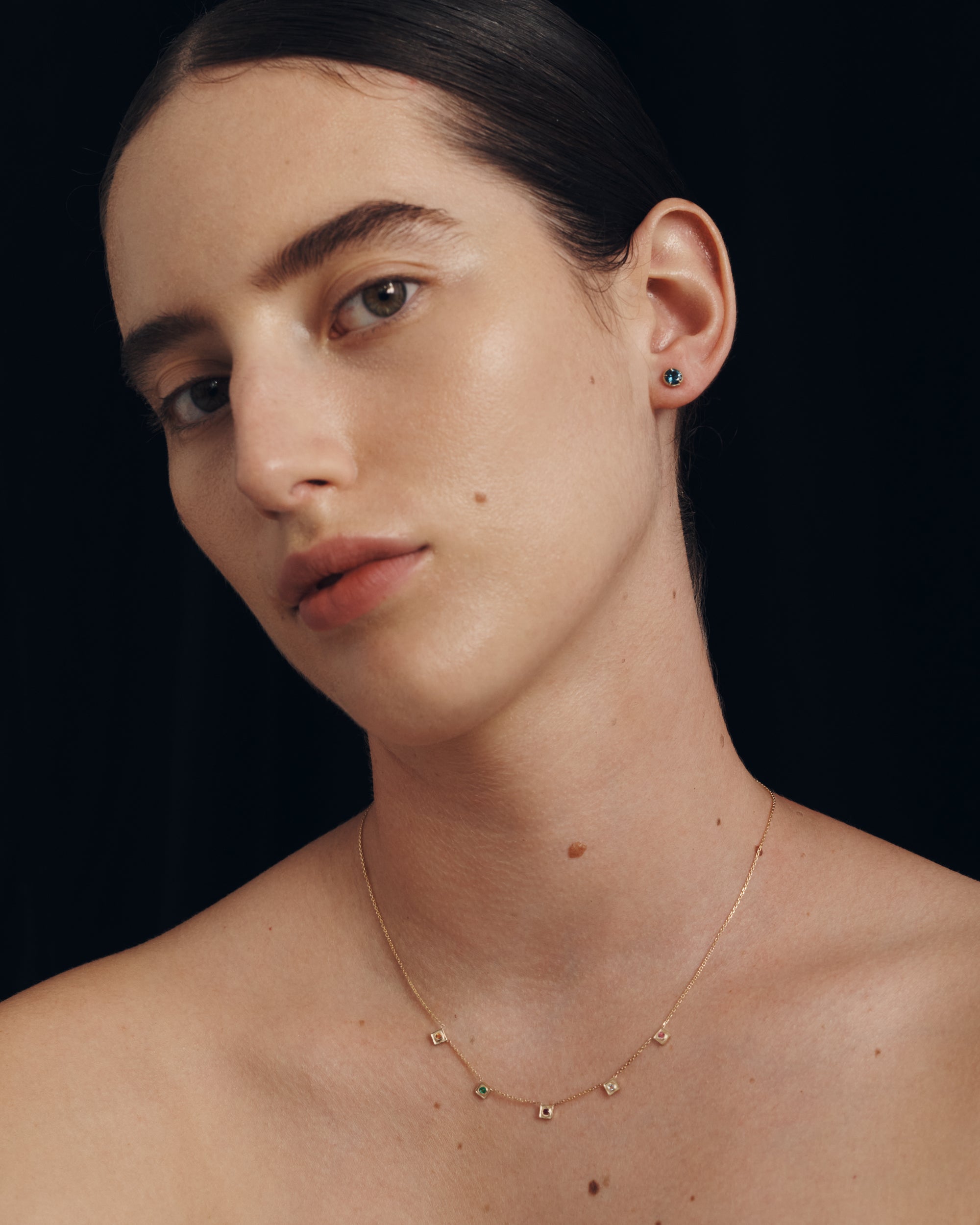Florence Birthstone Necklace 9K Solid Gold