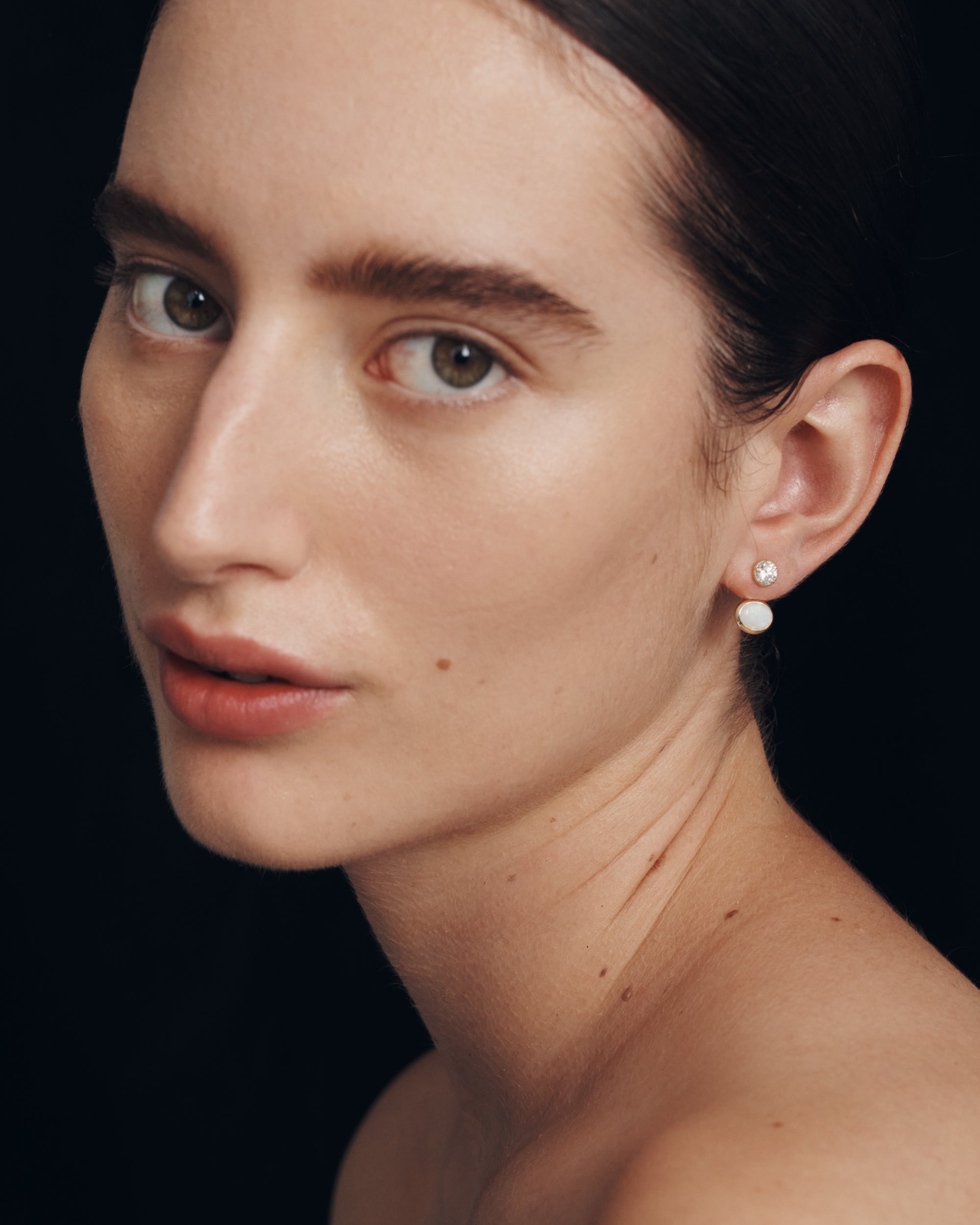 Orbit Opal Ear Jacket Solid Gold