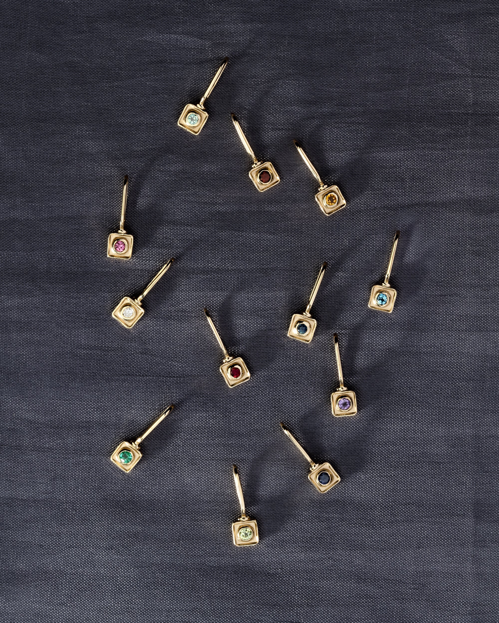 Florence Birthstone Charm Solid Gold