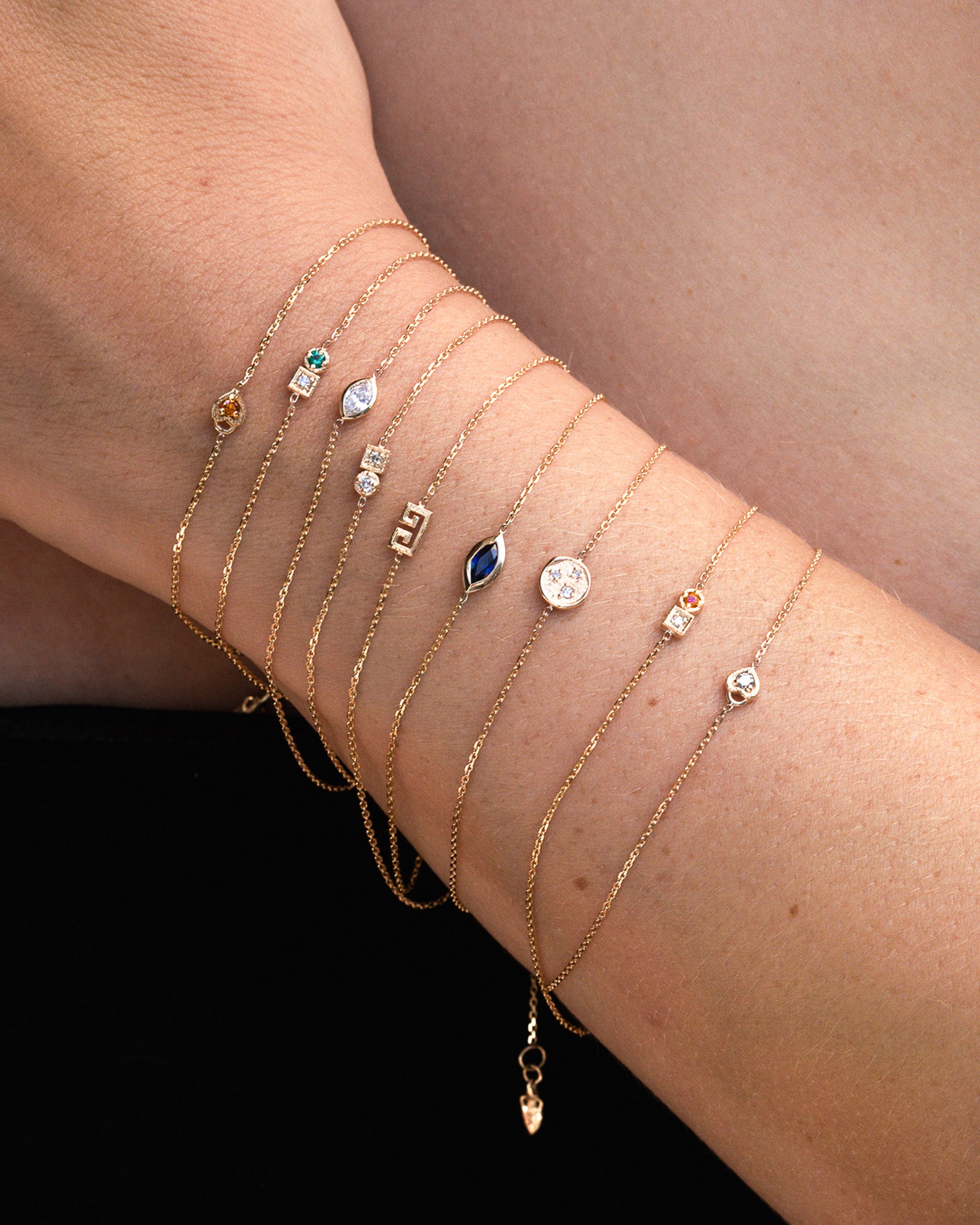 Lenci Bracelet Emerald Diamond Solid Gold