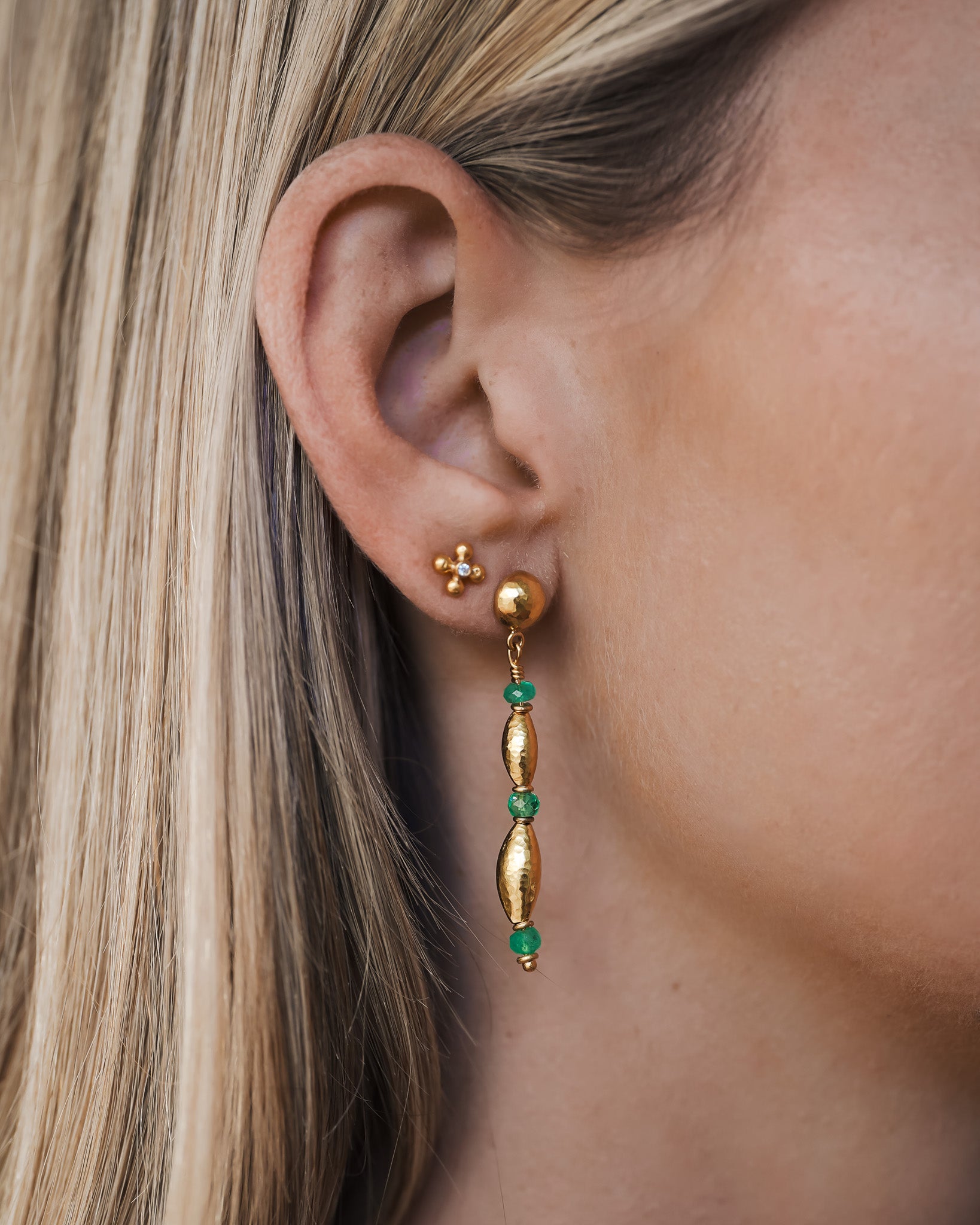 Ayana Flower Studs Diamond Solid Gold