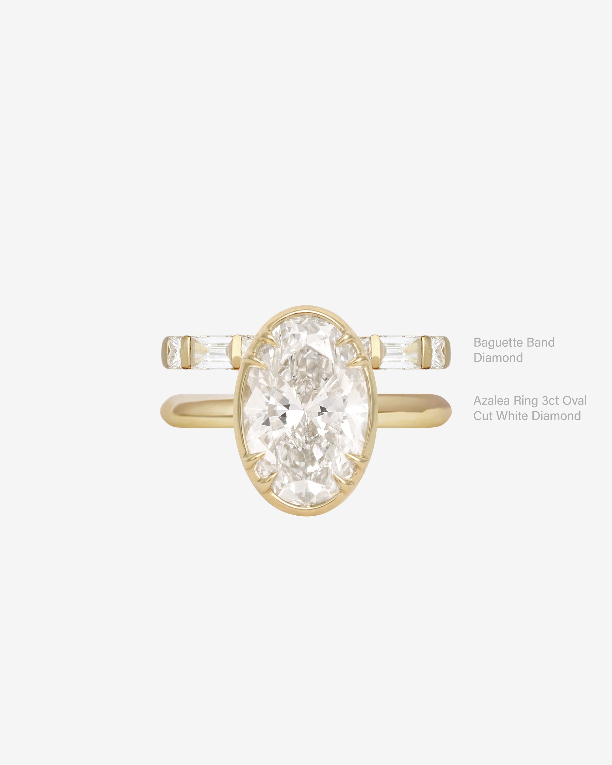 Gold ring with a diamond on a white background