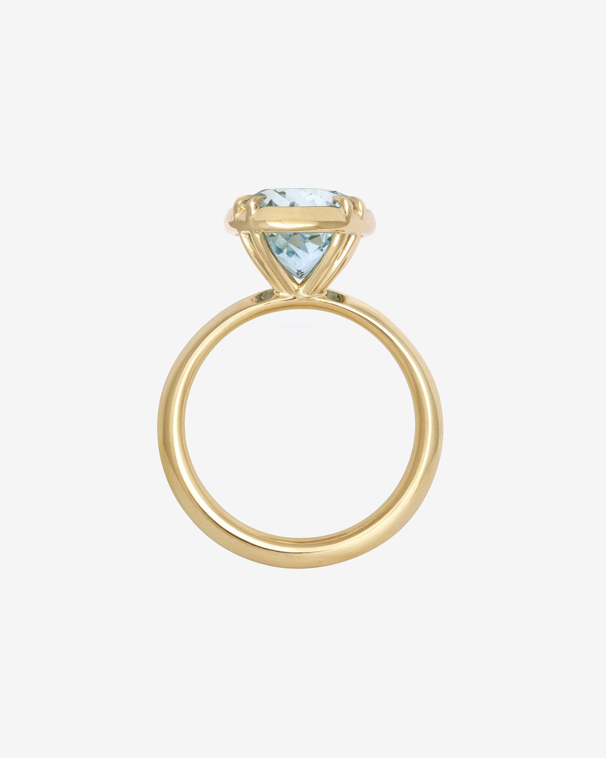 Azalea 4.47ct Aquamarine Oval Ring Solid Gold