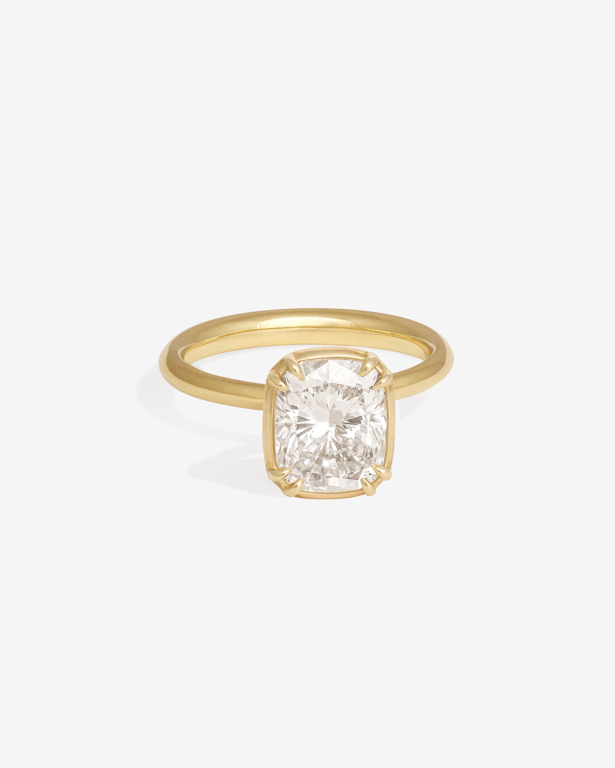 Azalea Ring Cushion Cut Diamond Solid Gold