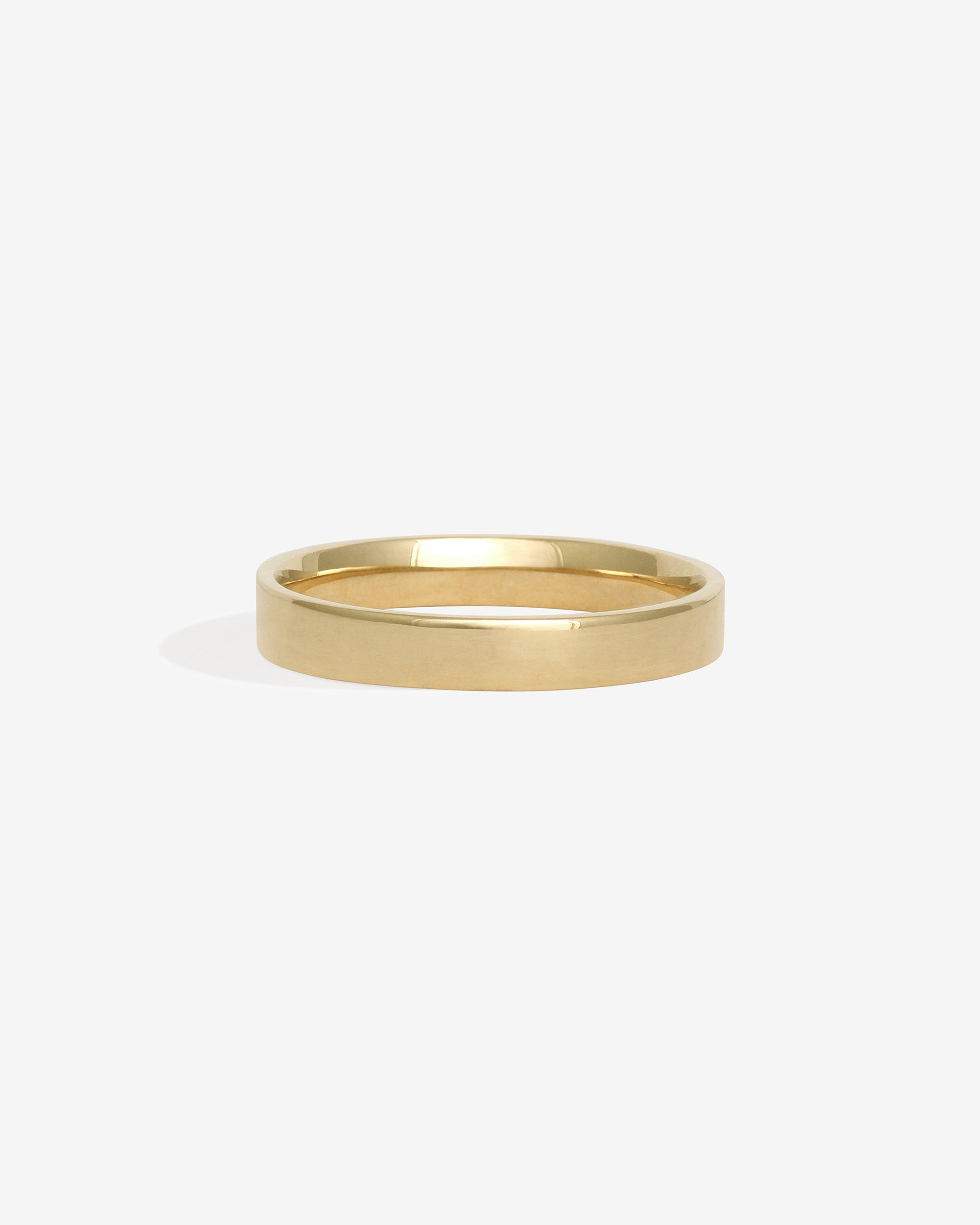 Cigar 3mm Band Solid Gold