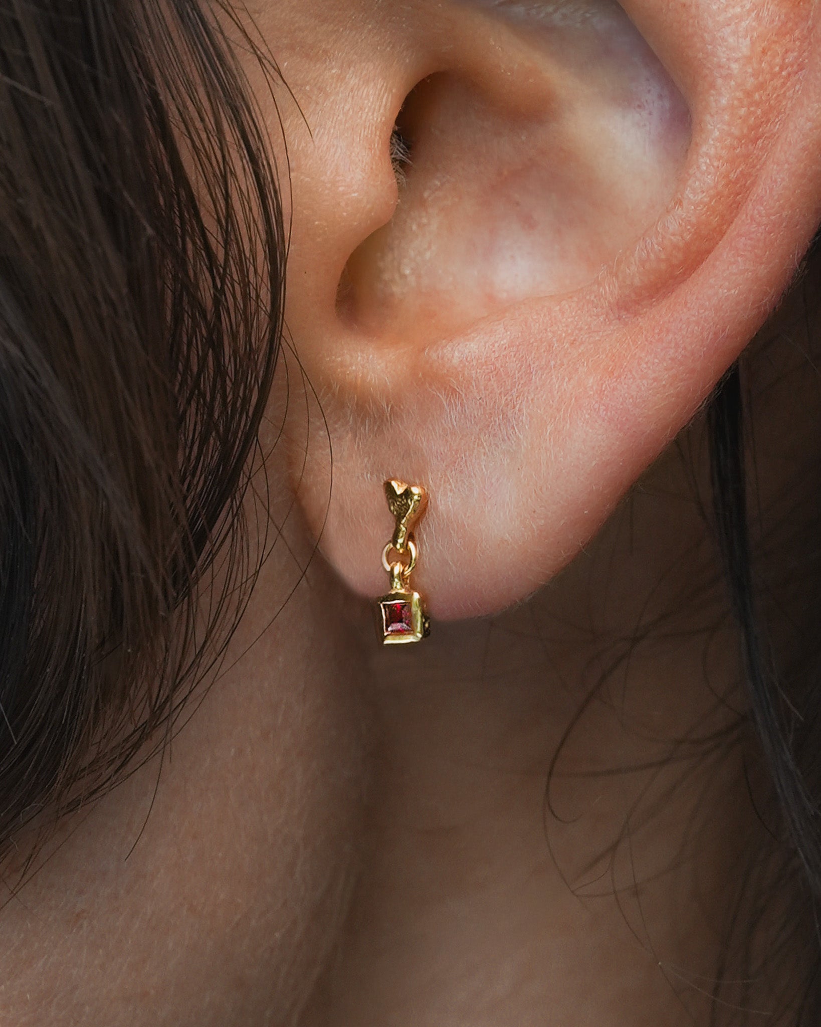 Eros Drop Studs Gold Vermeil