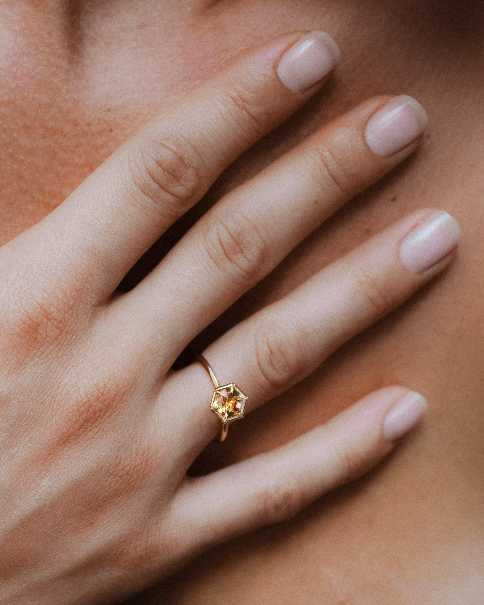 Azalea Ring 0.91ct Tourmaline Solid Gold