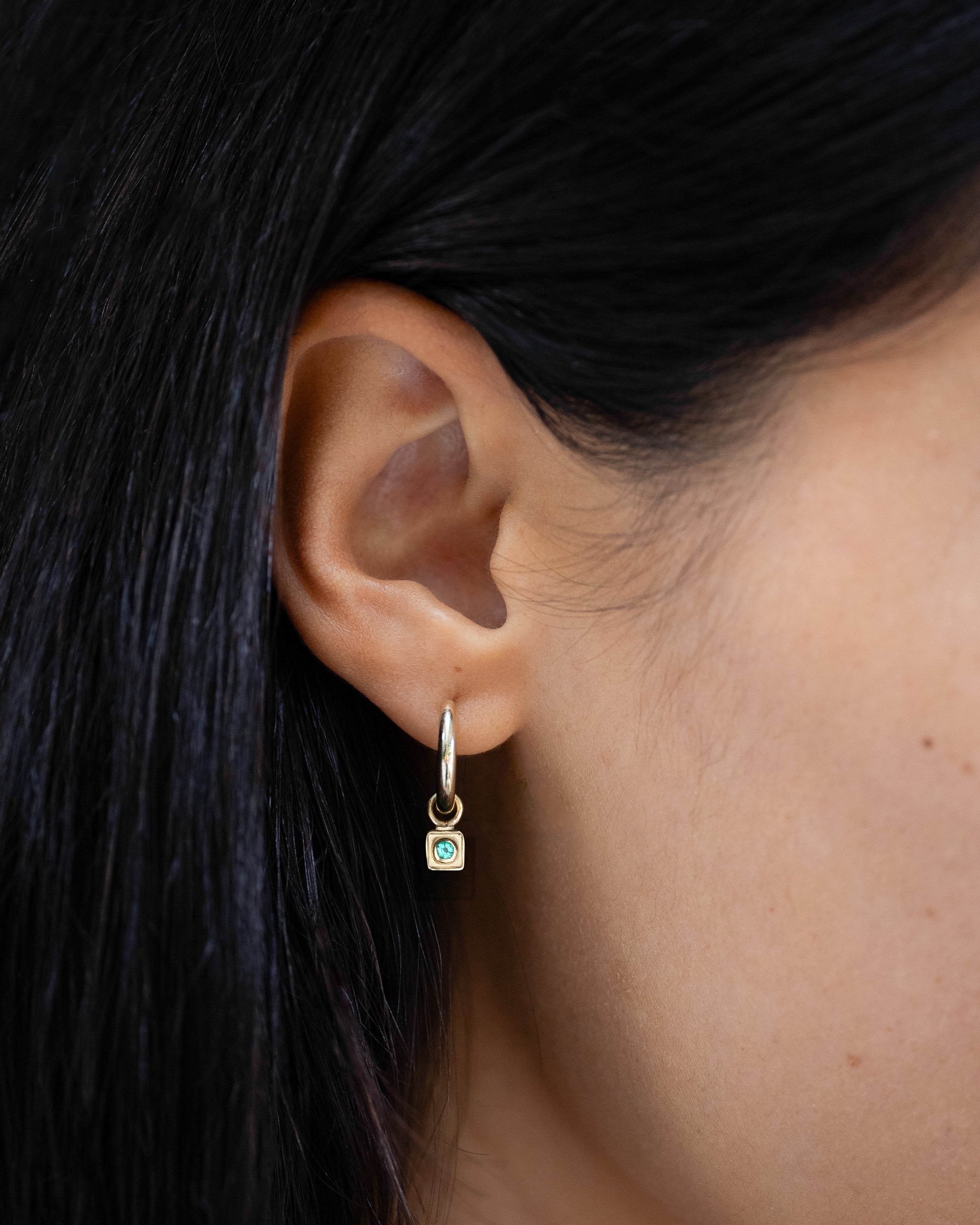 Florence Birthstone Ear Charm Solid Gold