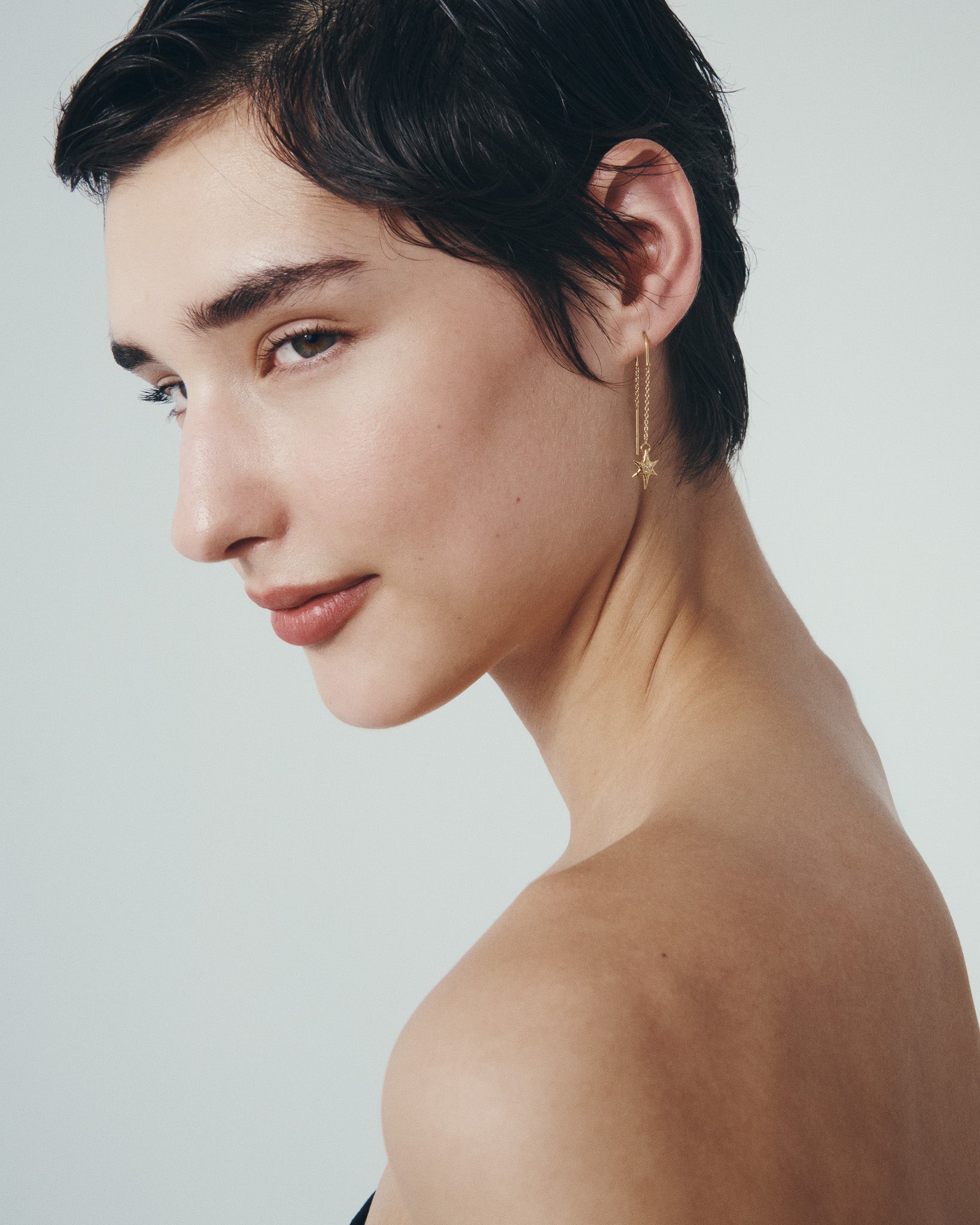 Electra Earrings Gold Vermeil, worn