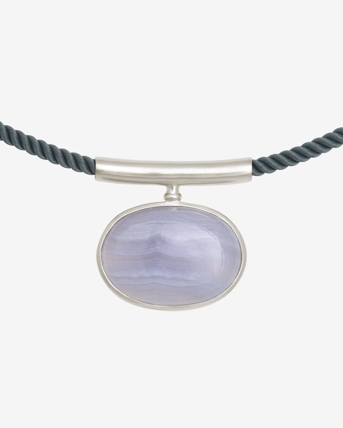 Ether Necklace Silver set with agate