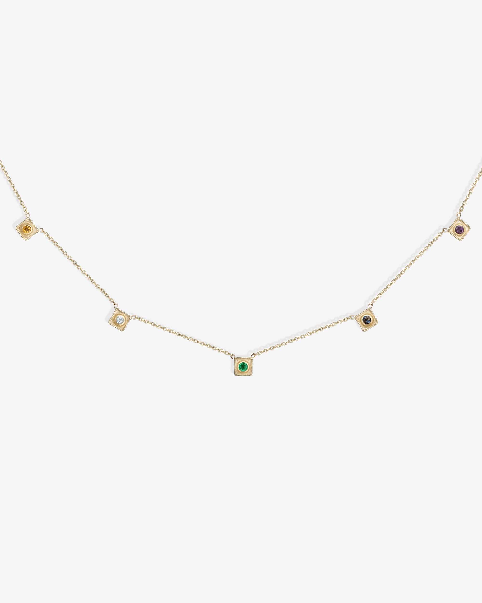 Florence Birthstone Necklace 14K Solid Gold