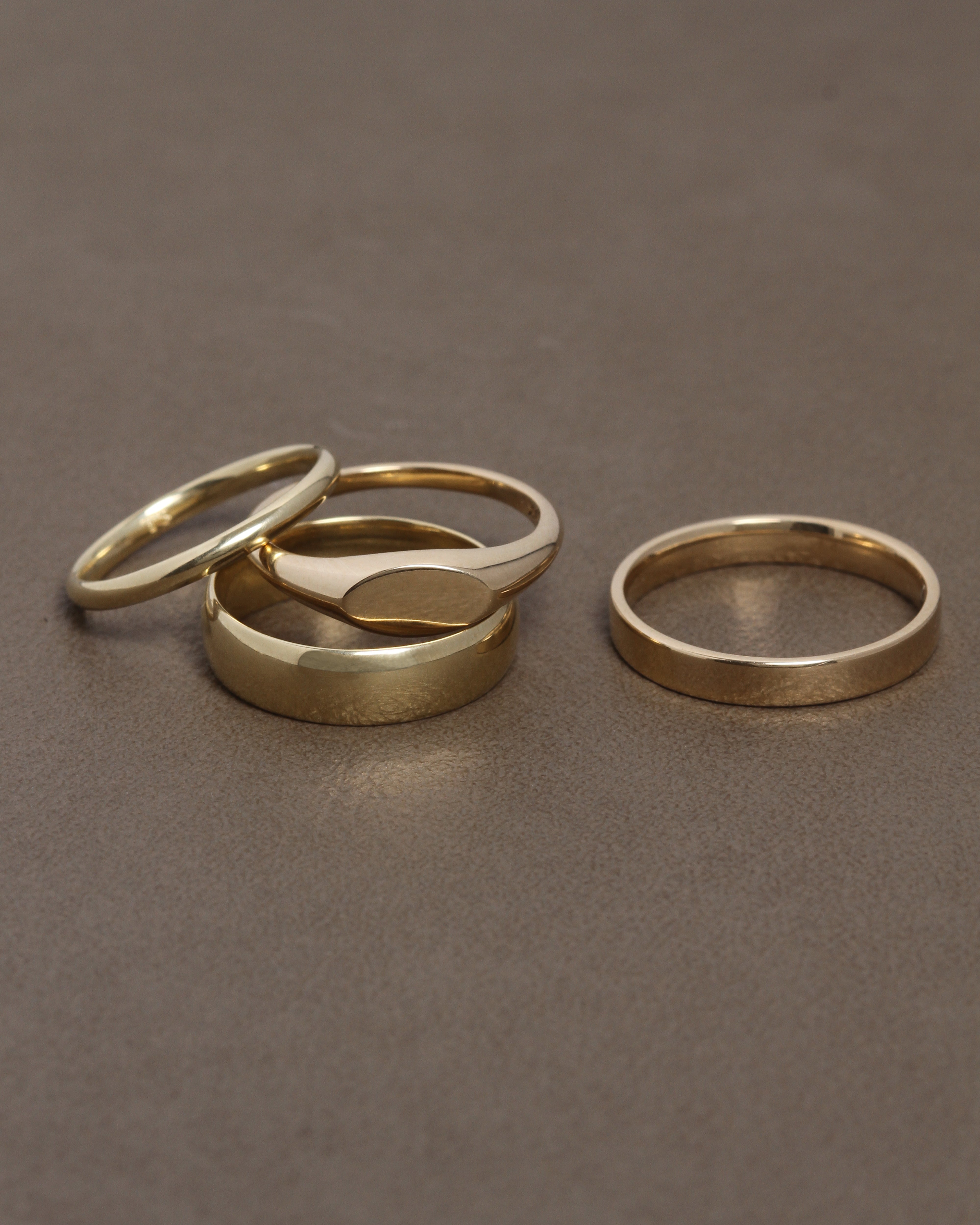Half Round 2mm Band Solid Gold