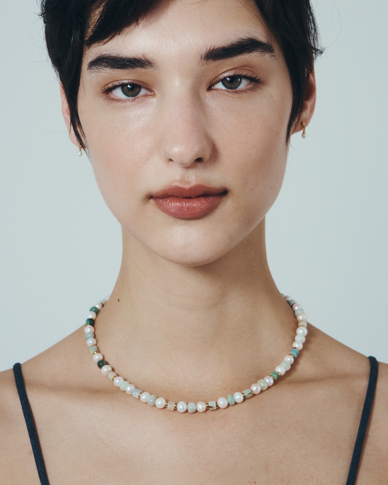 Hydra Necklace and Hydra Earrings in Gold Vermeil, worn