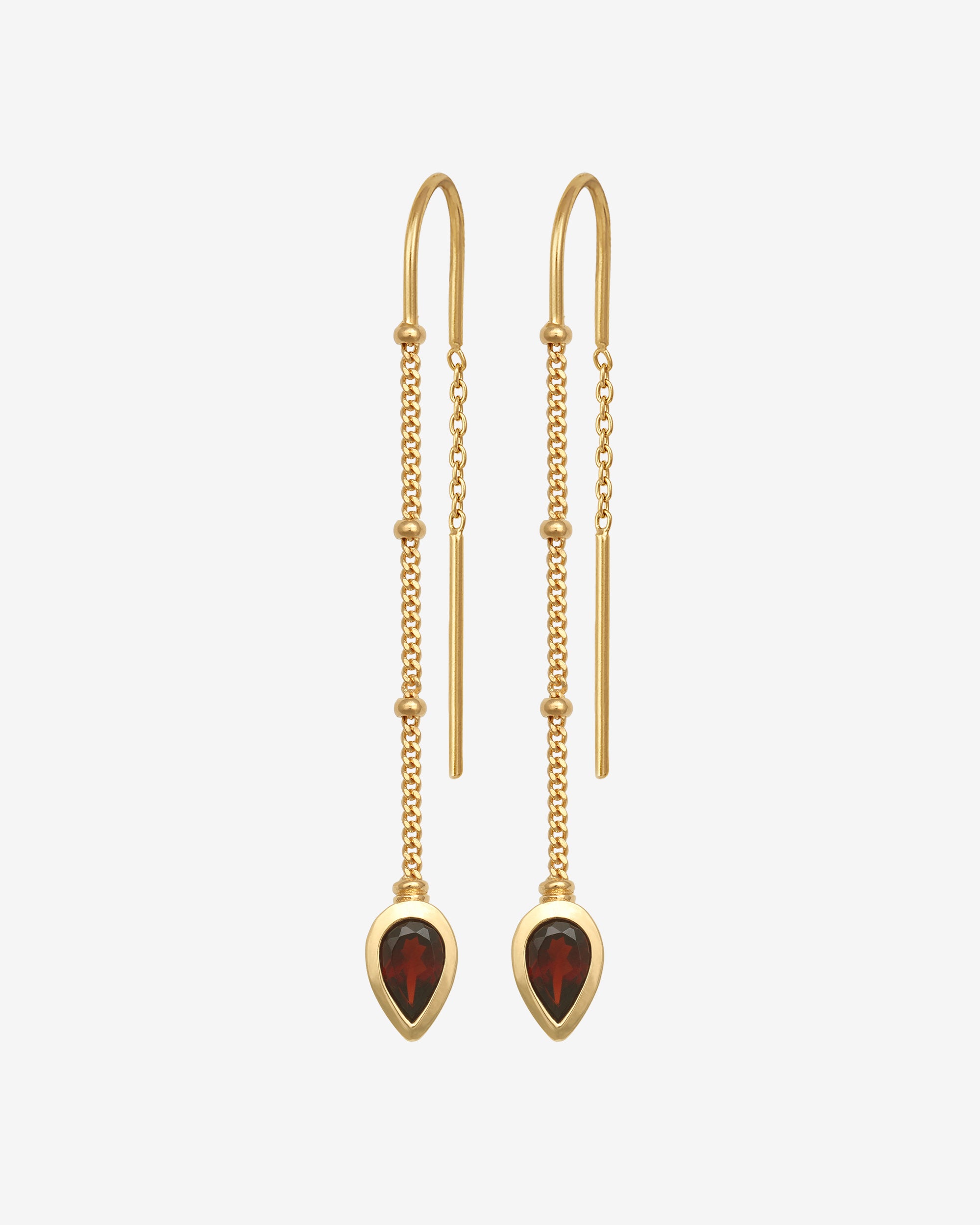 Ignis Earrings Gold Vermeil set with garnet