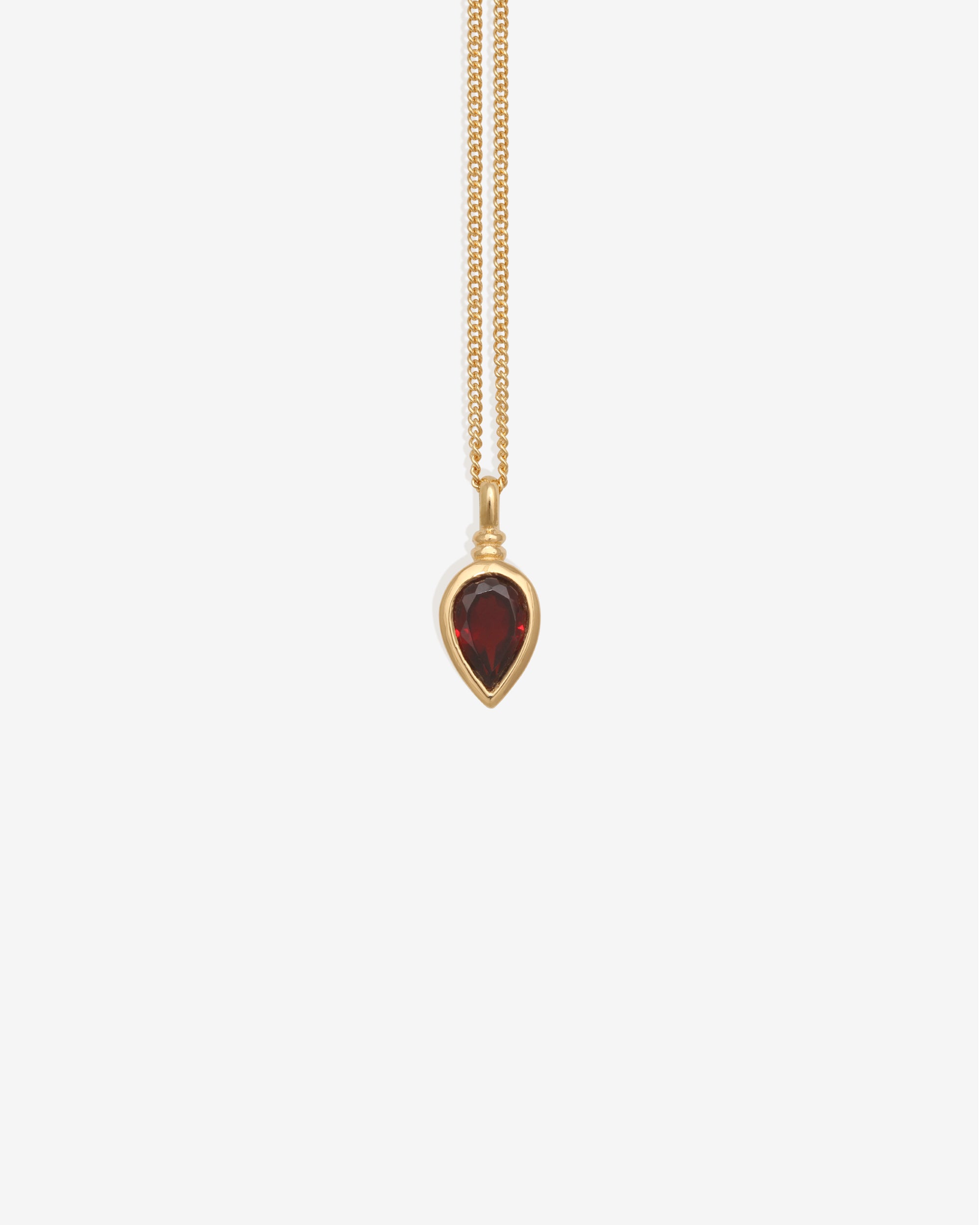 Ignis Necklace Gold Vermeil set with garnet