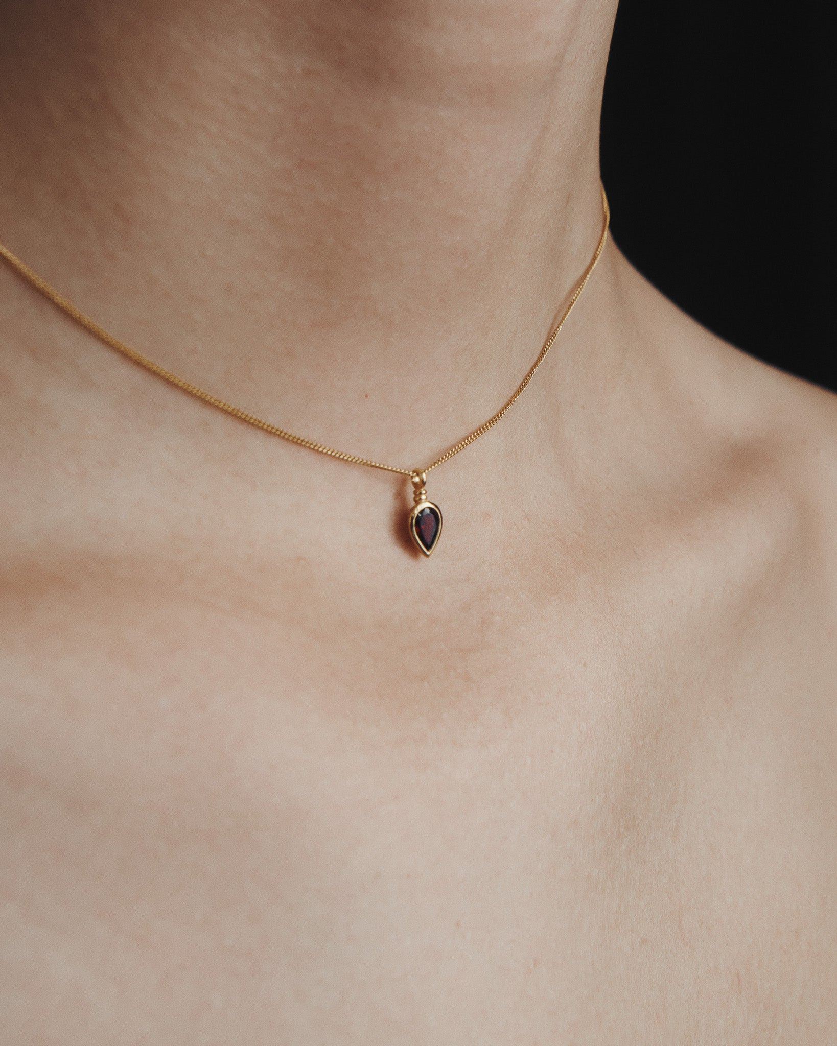 Ignis Necklace Gold Vermeil, worn