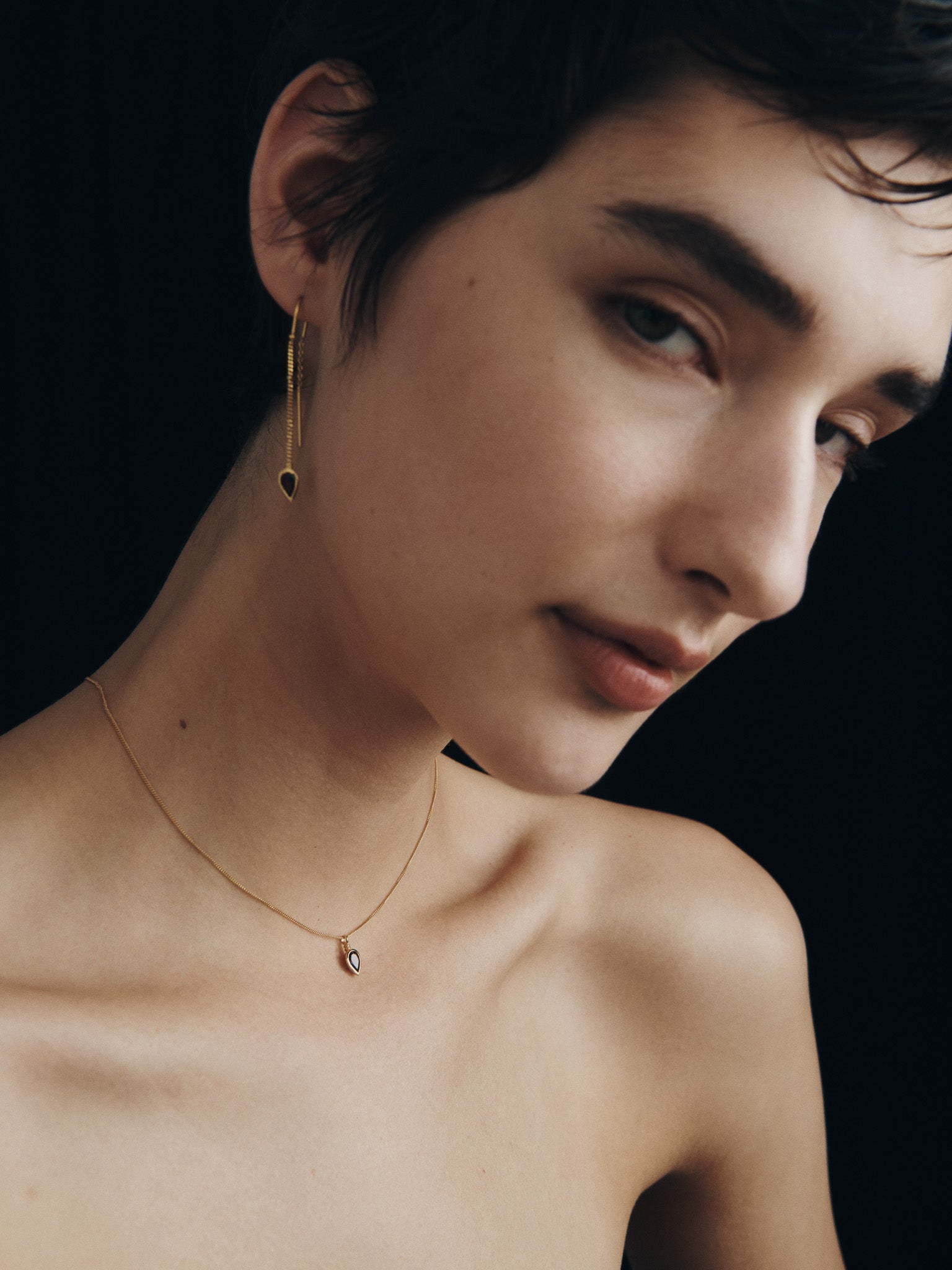 Ignis Necklace Gold Vermeil, worn