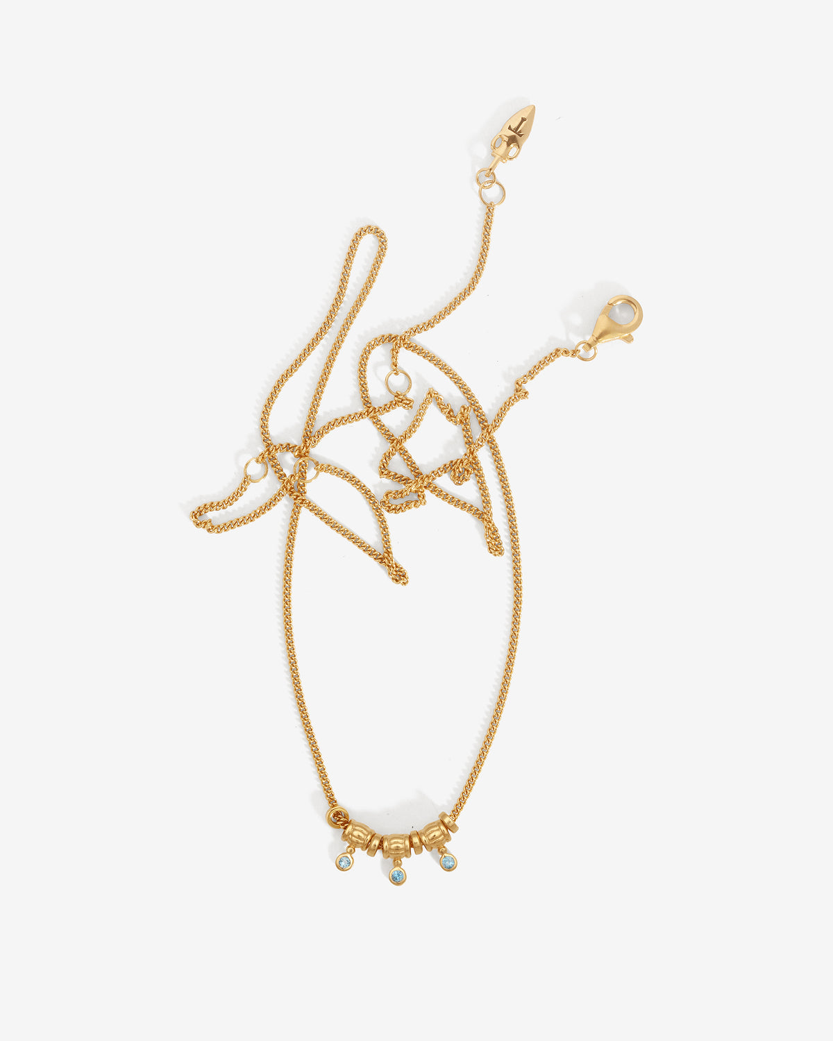 Isla Necklace Gold Vermeil, viewed from above
