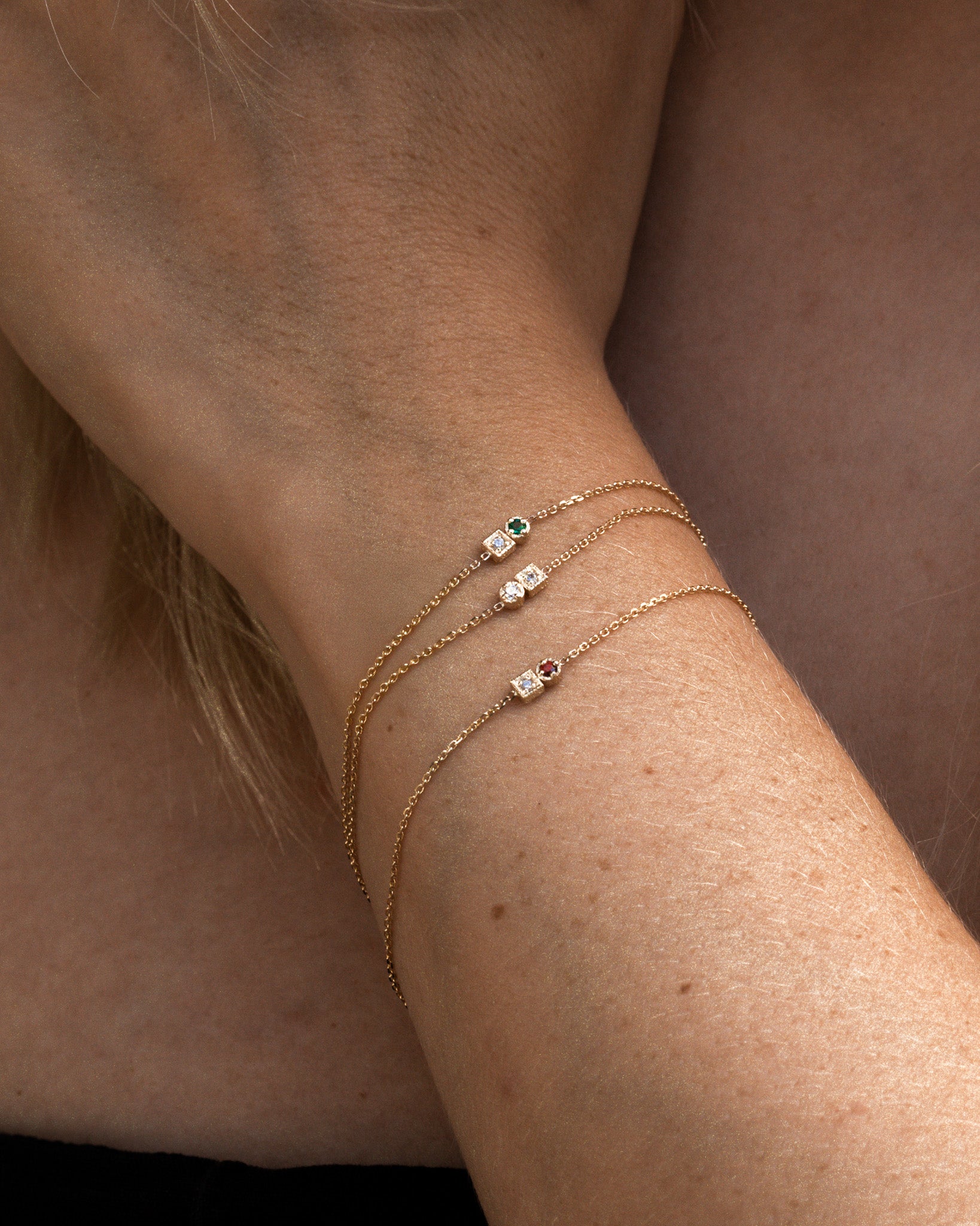 Lenci Bracelet Emerald Diamond Solid Gold