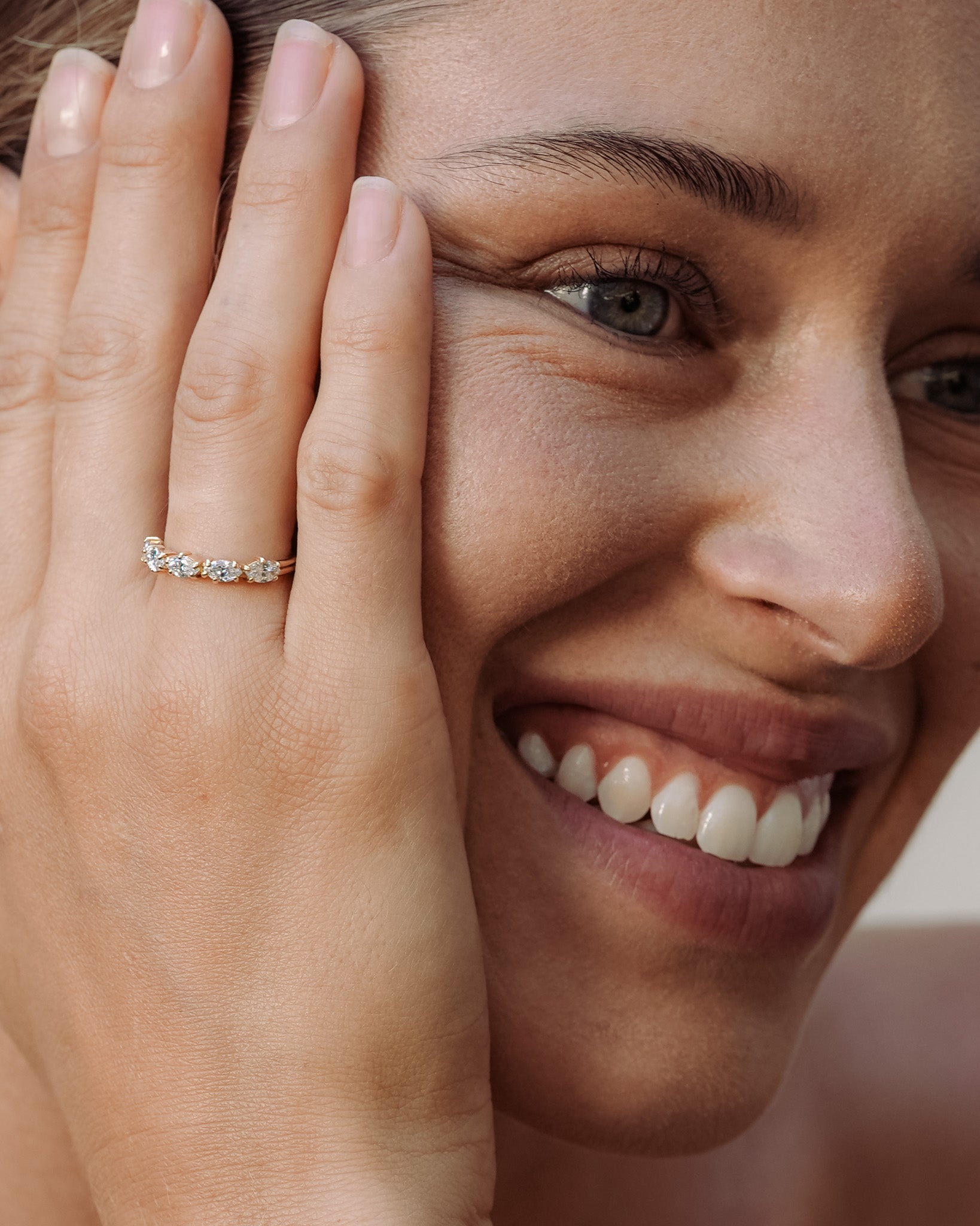 Love Knot Ring Diamond Solid Gold