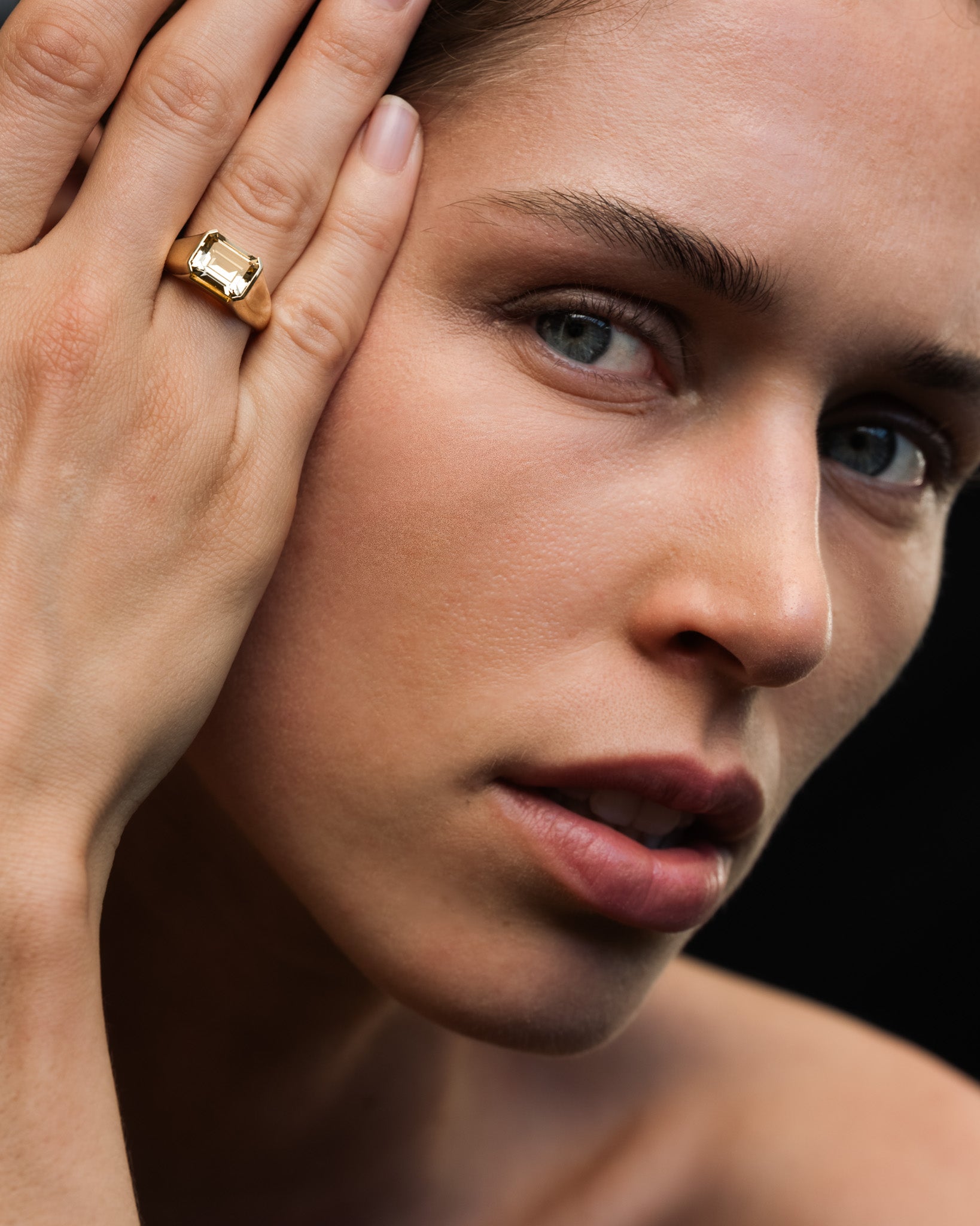 Lucca Ring Yellow Beryl Solid Gold