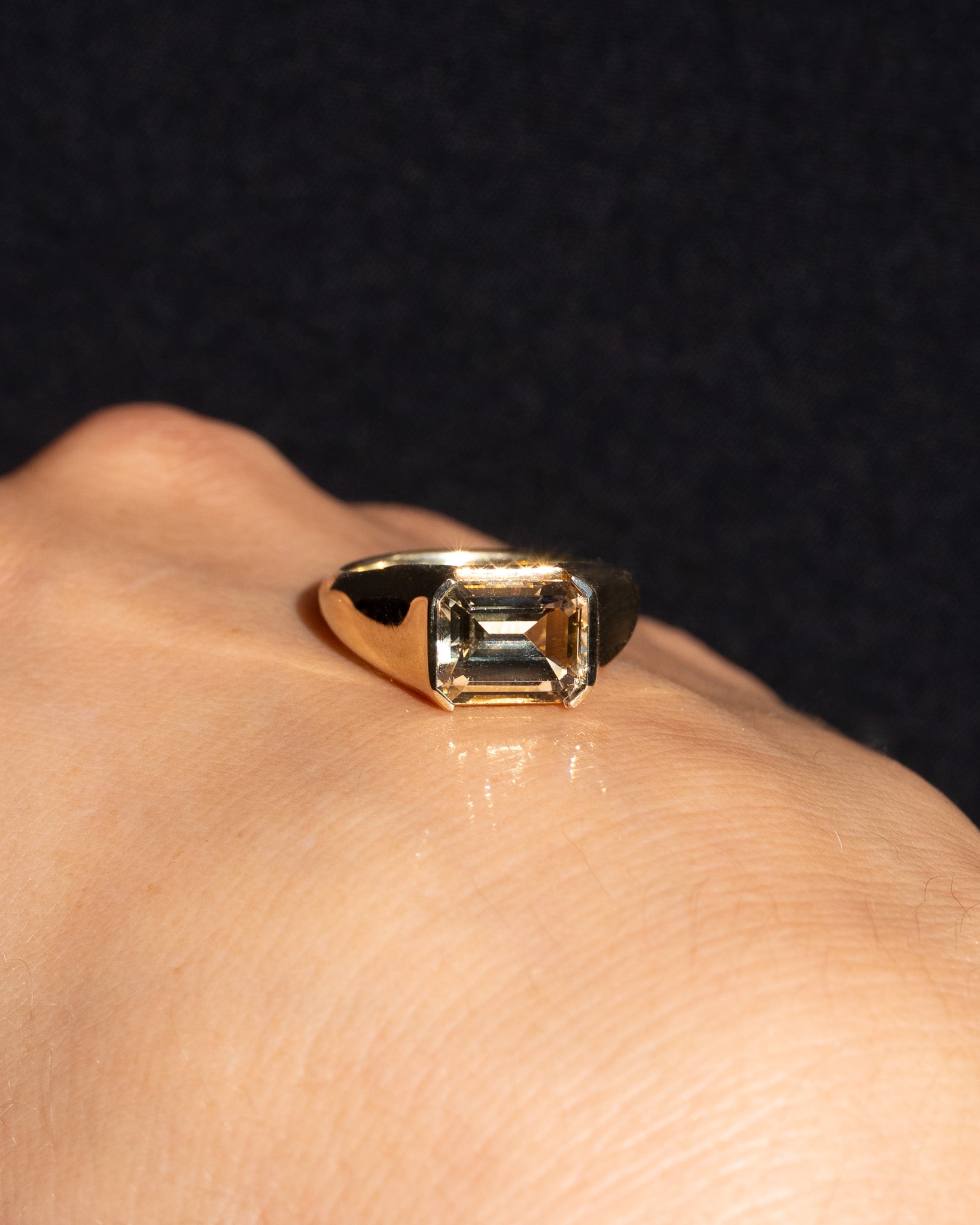 Lucca Ring Yellow Beryl Solid Gold