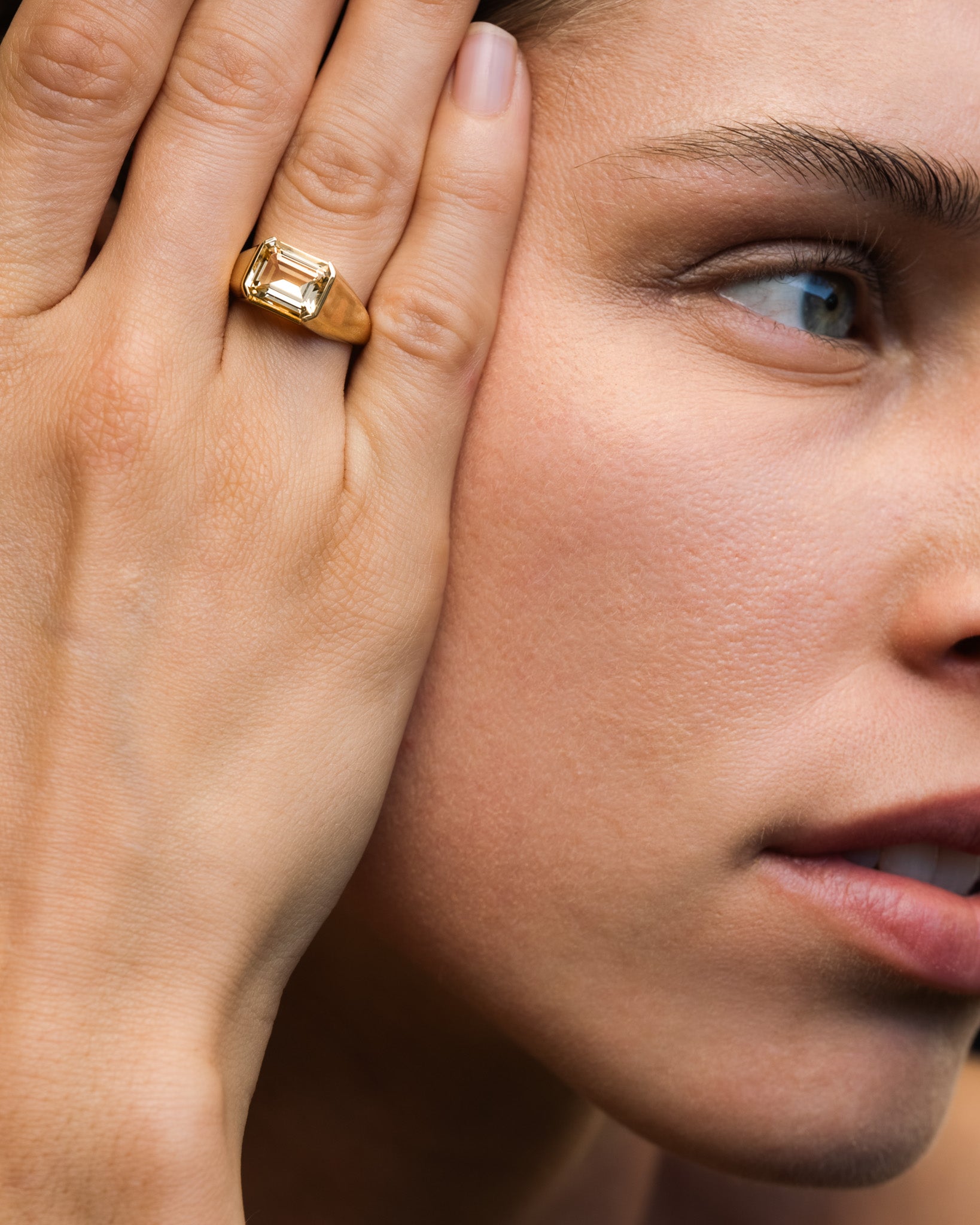 Lucca Ring Yellow Beryl Solid Gold