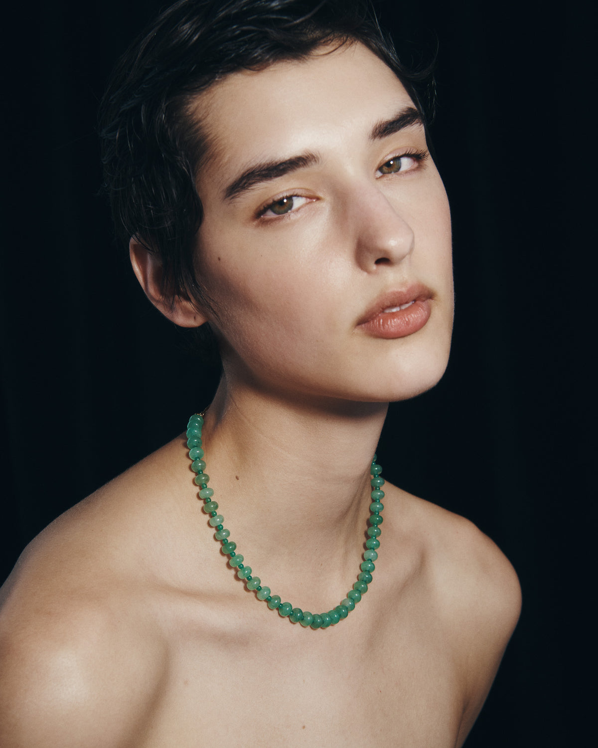 Ma Beaded Necklace Gold Vermeil, worn