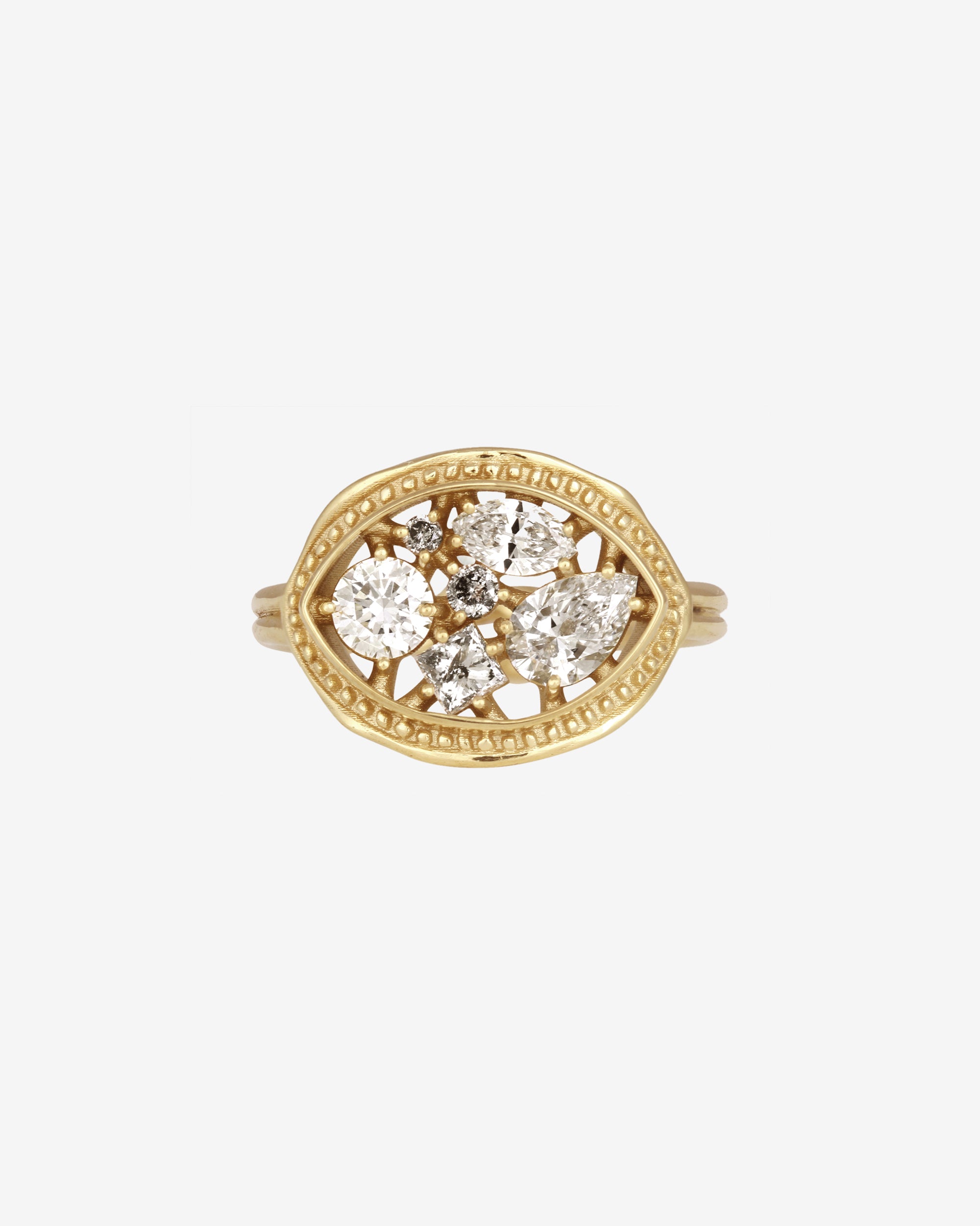 Marquise Asteria Love Knot Ring Solid Gold