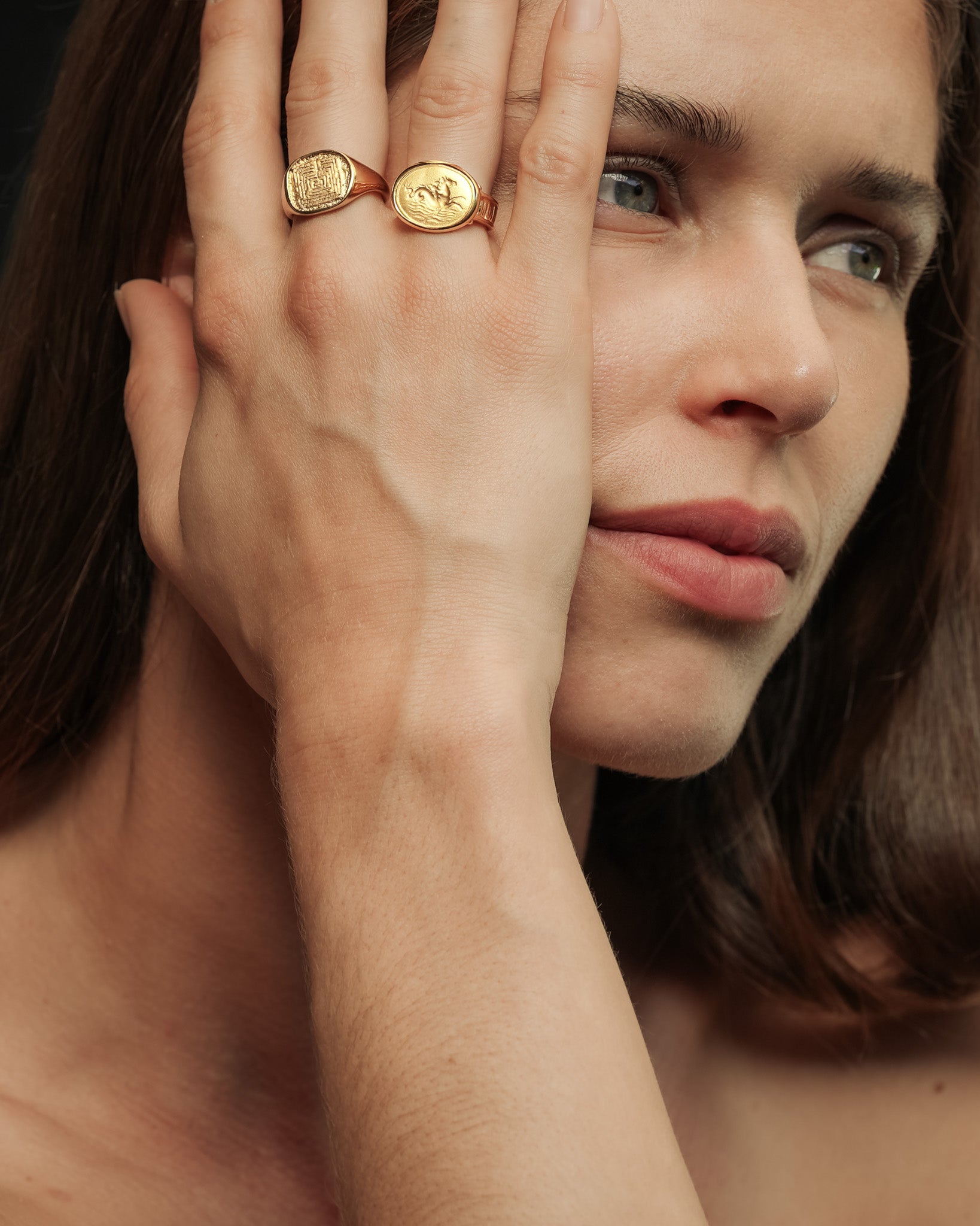 Poseidon Ring Gold Vermeil