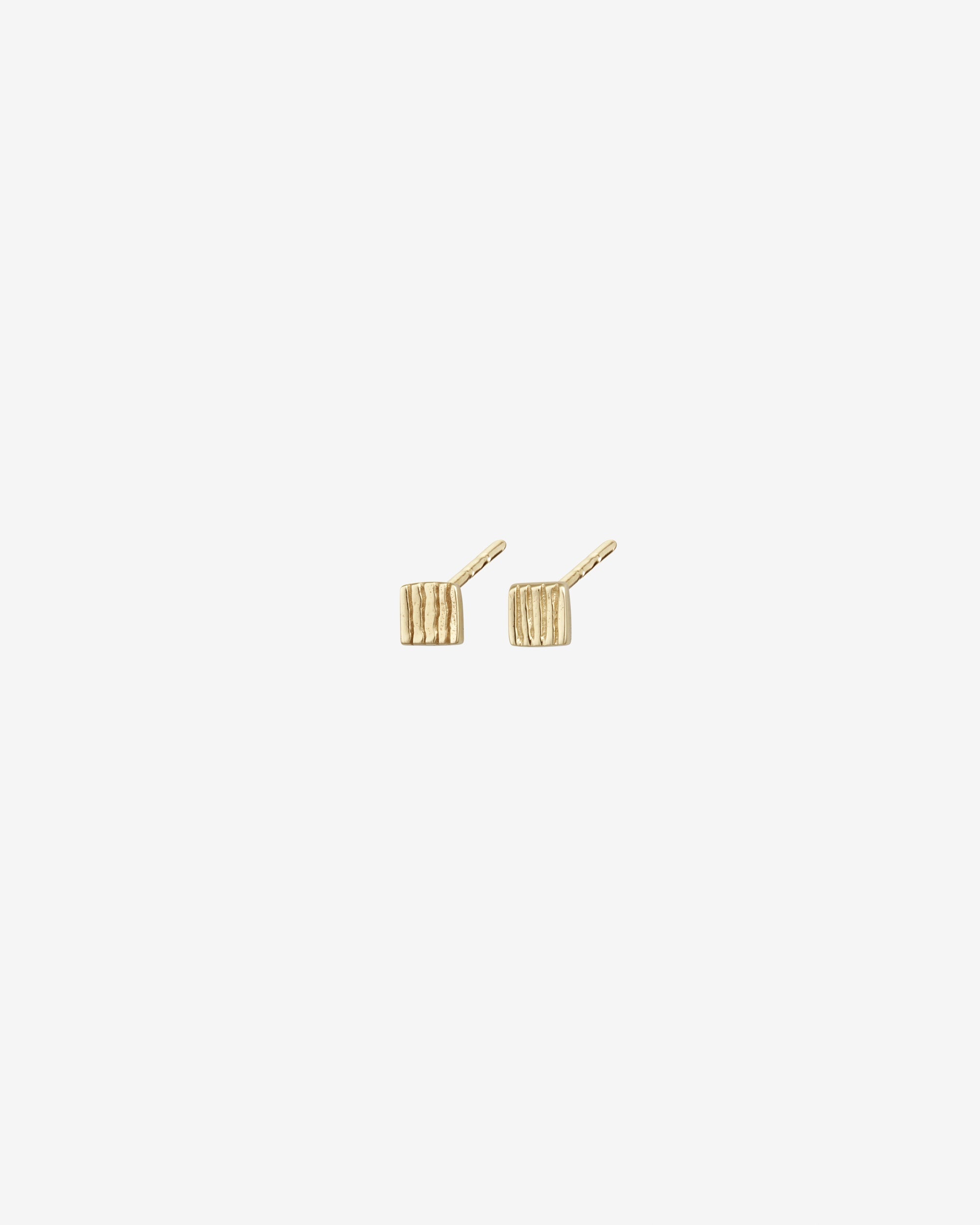 Relic IX Stud Earrings Solid Gold