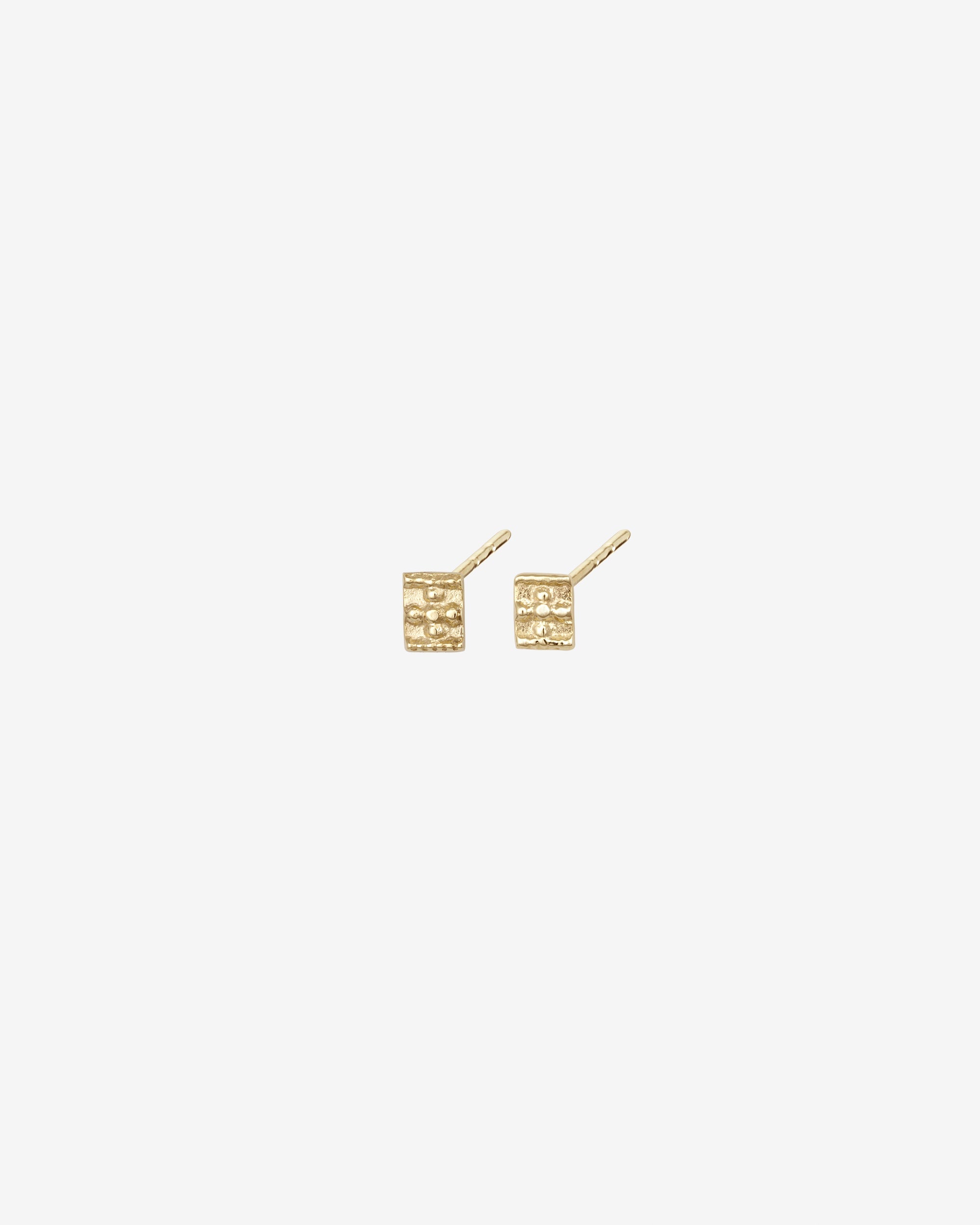 Relic VIII Stud Earrings Solid Gold