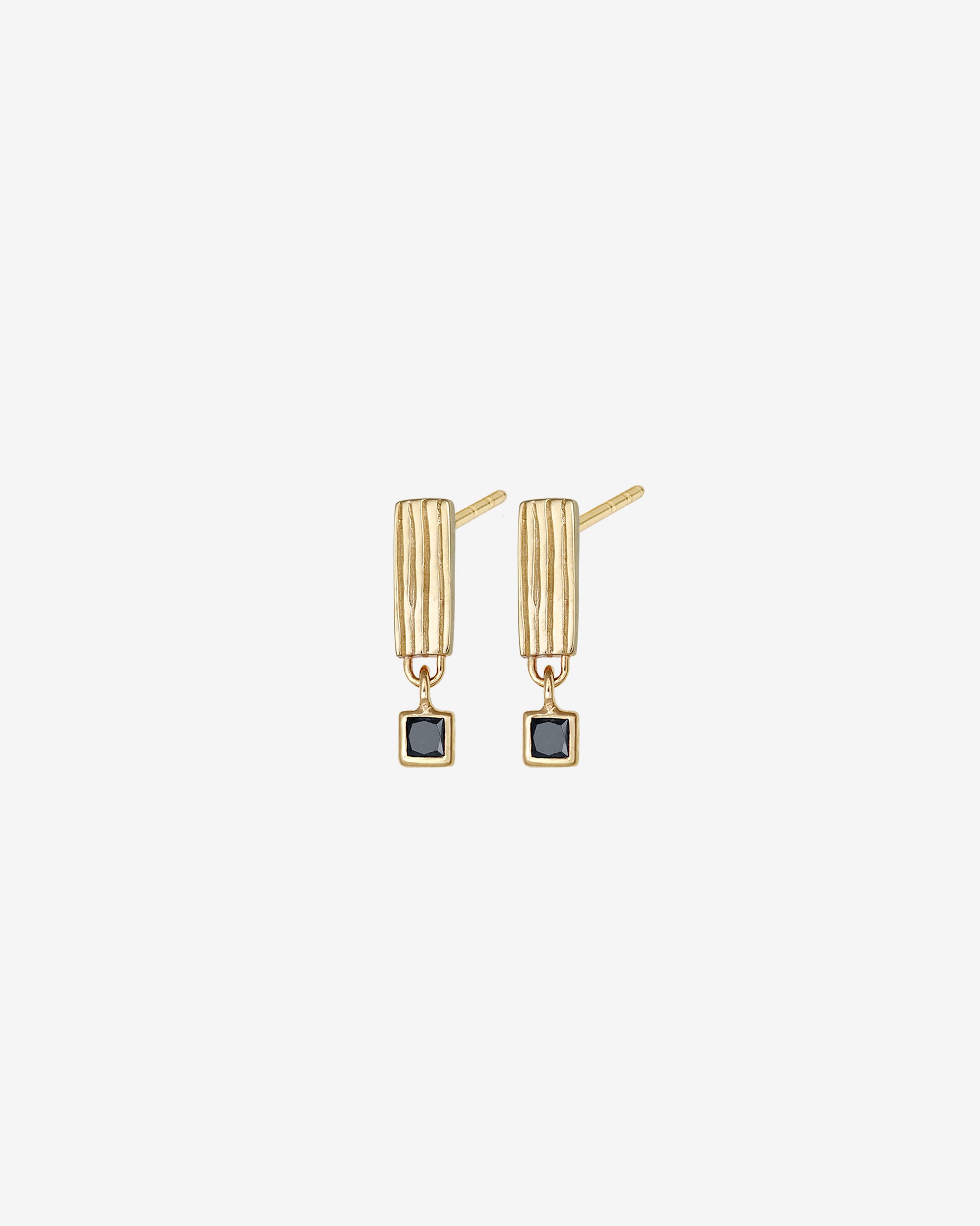 Riva Earrings Black Diamond Solid Gold