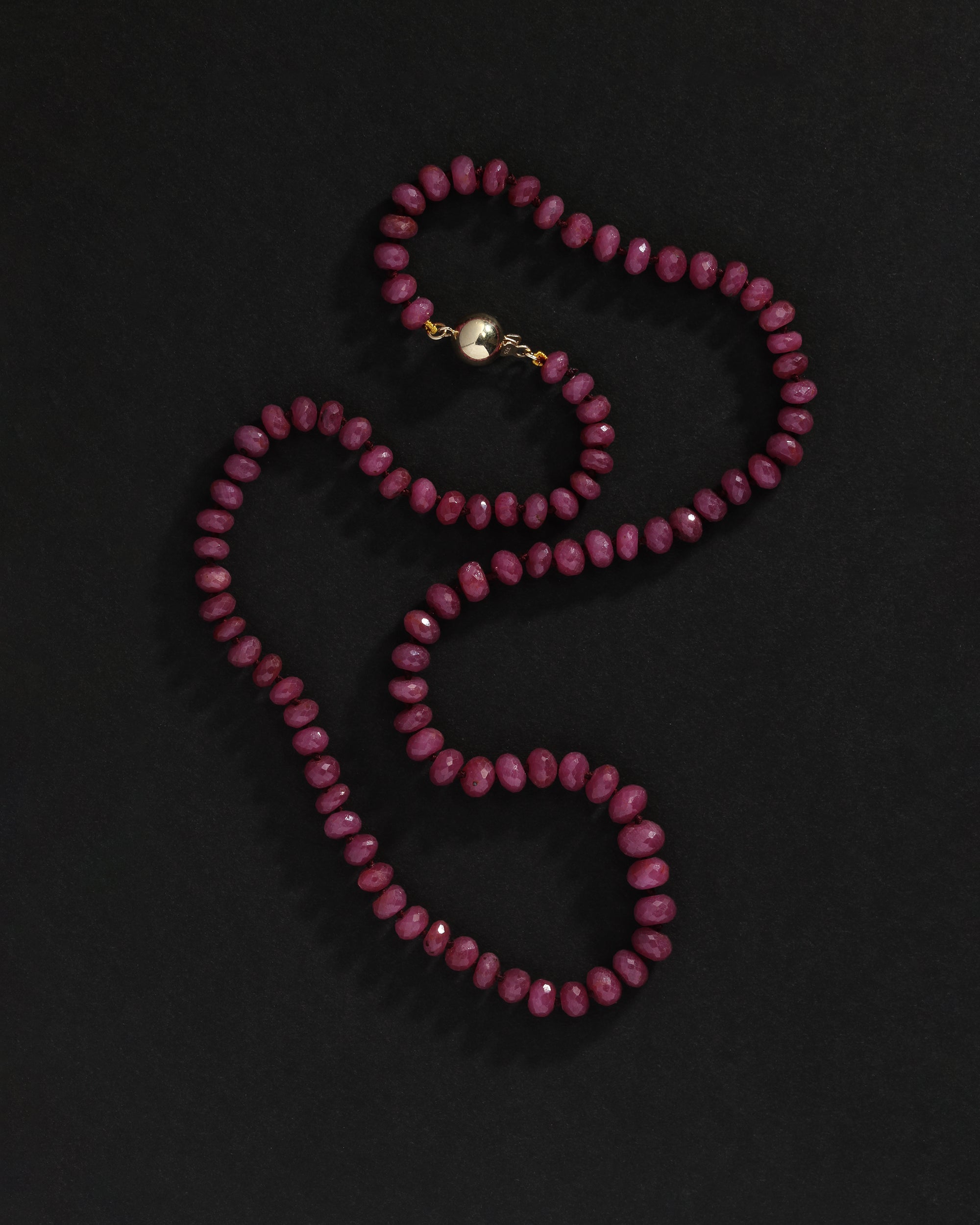 Ruby Necklace Solid Gold
