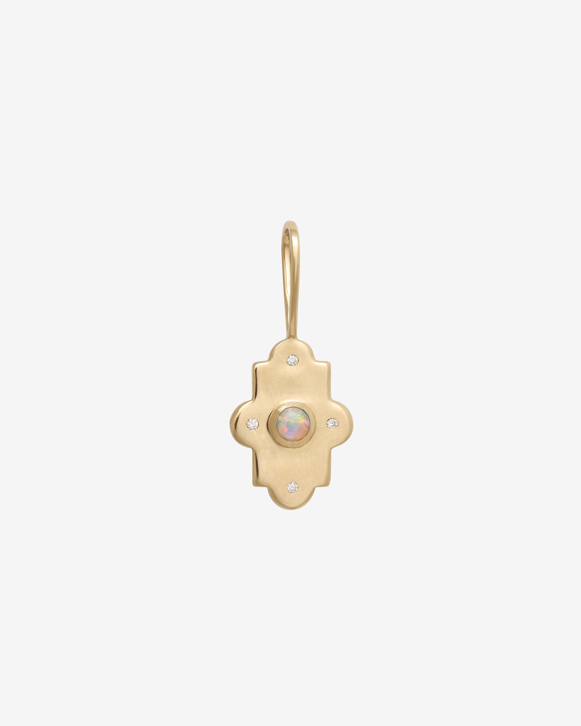 Rosa Pendant Small Opal Diamond Solid Gold