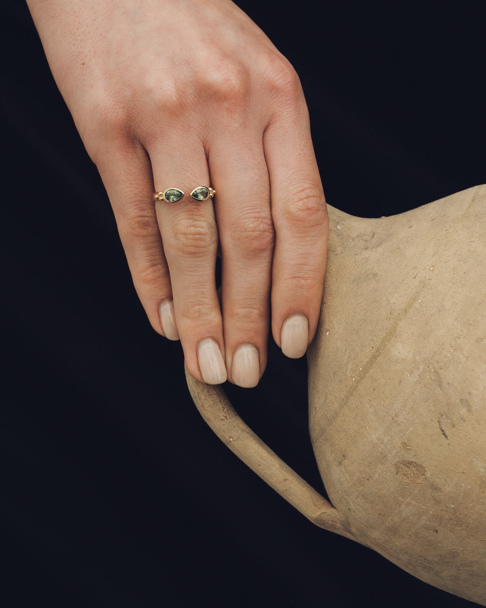 Sarra Ring Peridot Gold Vermeil