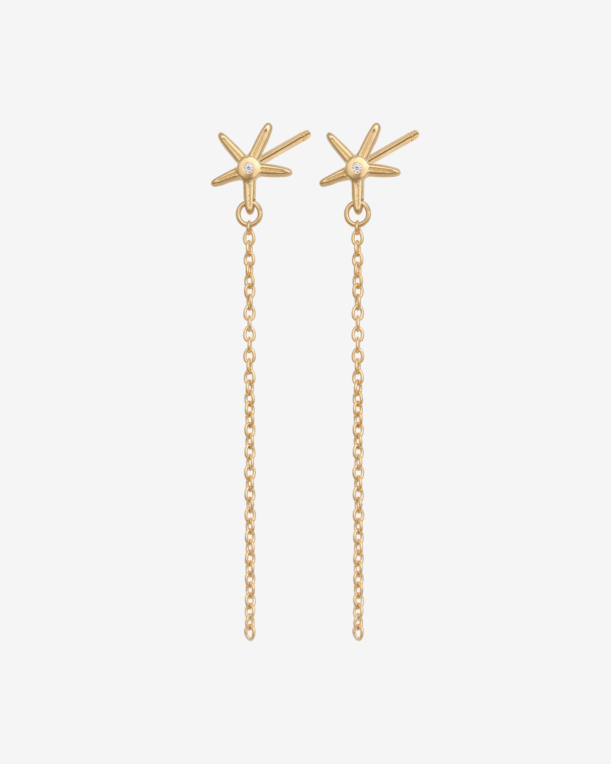 Seba Stud Earrings Gold Vermeil set with zircon