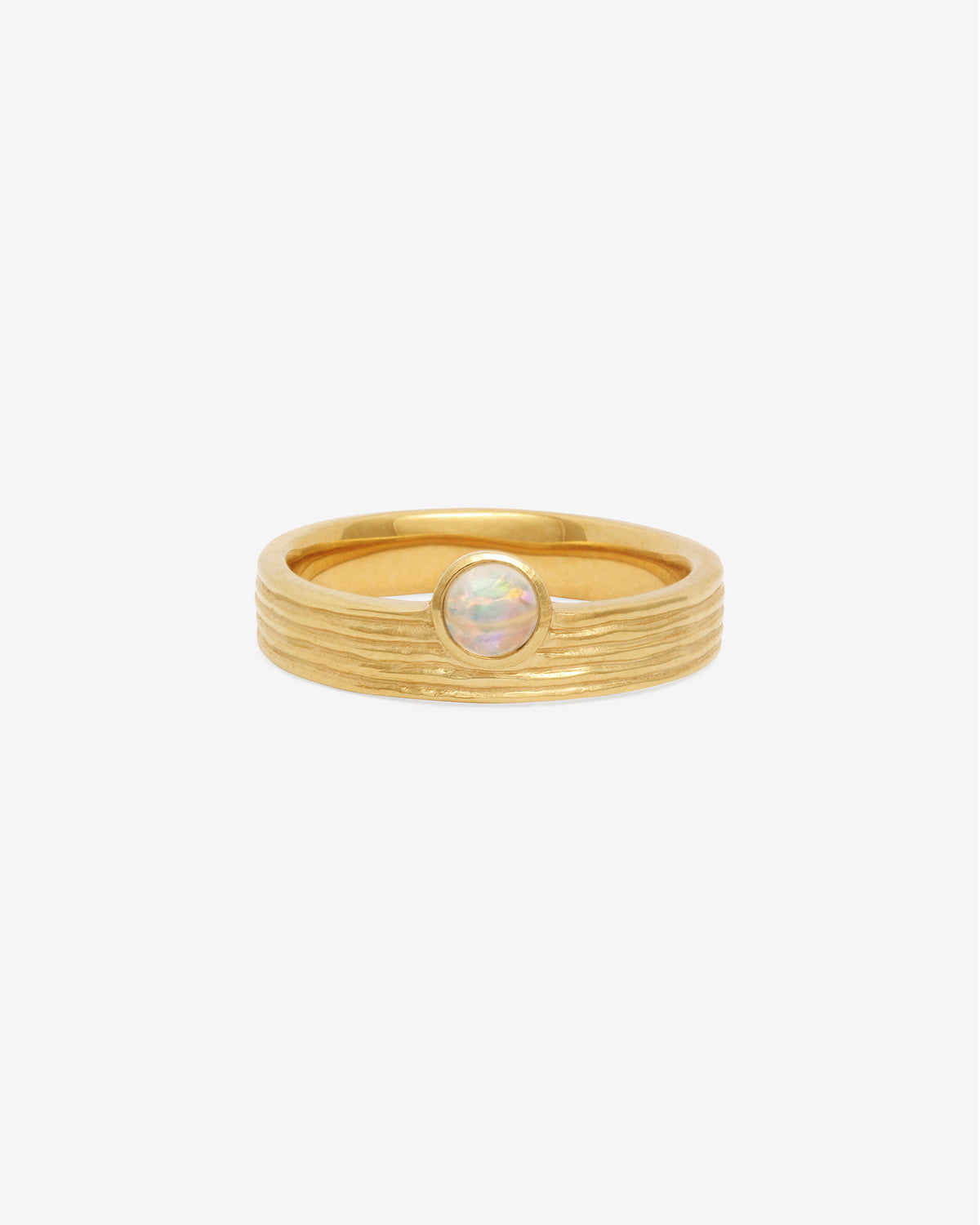 Soma Ring Gold Vermeil set with opal