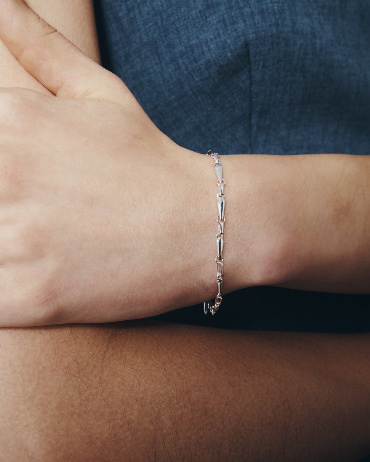 Stilla Bracelet Silver, worn