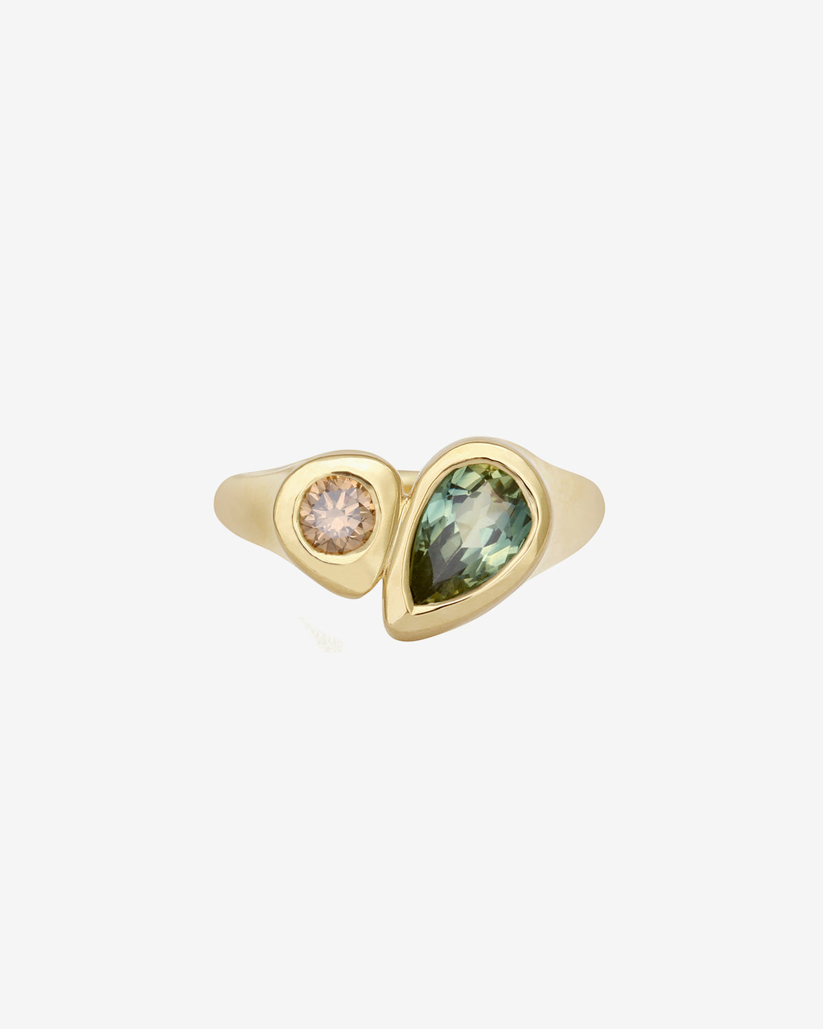 Synergy Ring Diamond & Sapphire Solid Gold