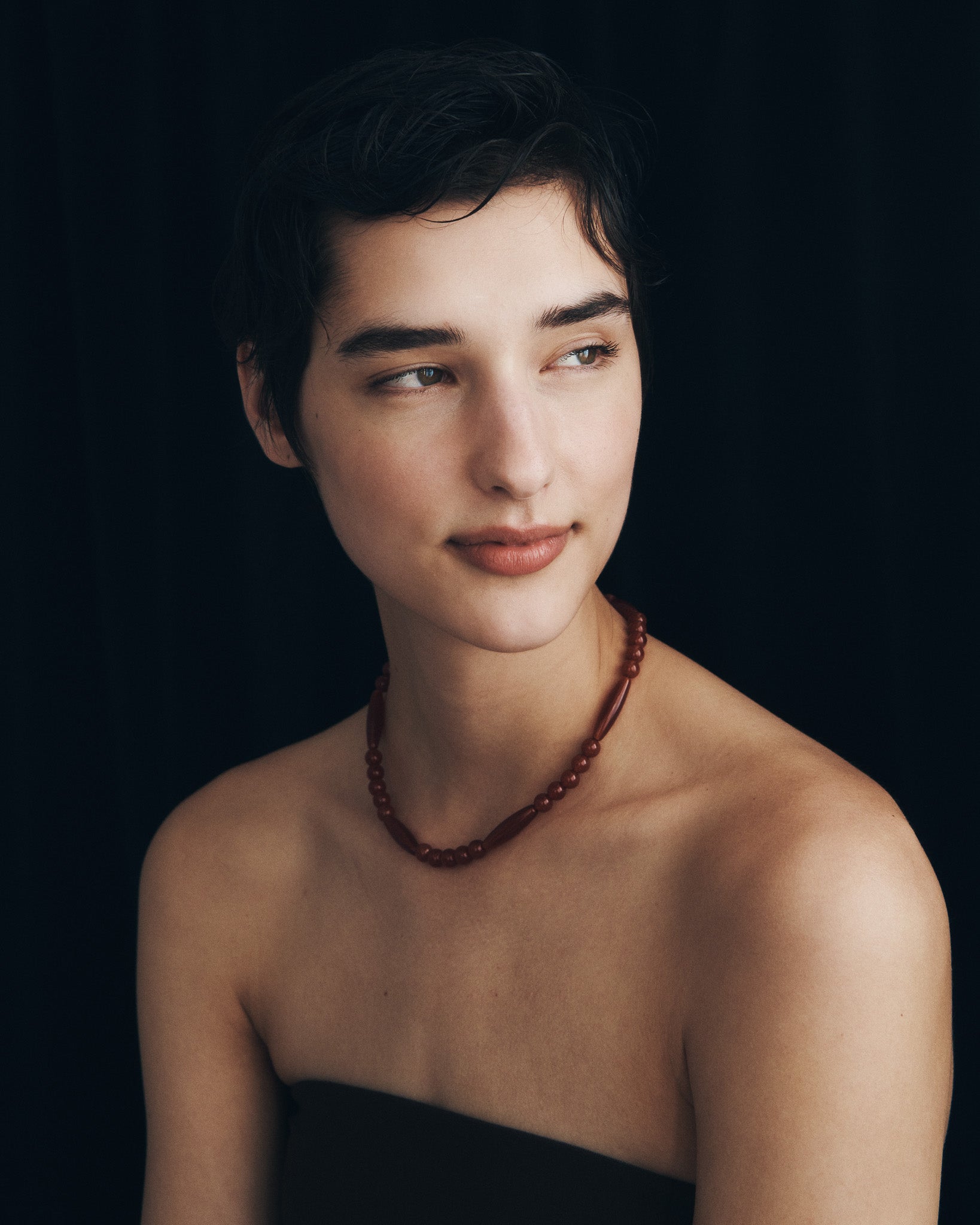 Solara Necklace Gold Vermeil, worn