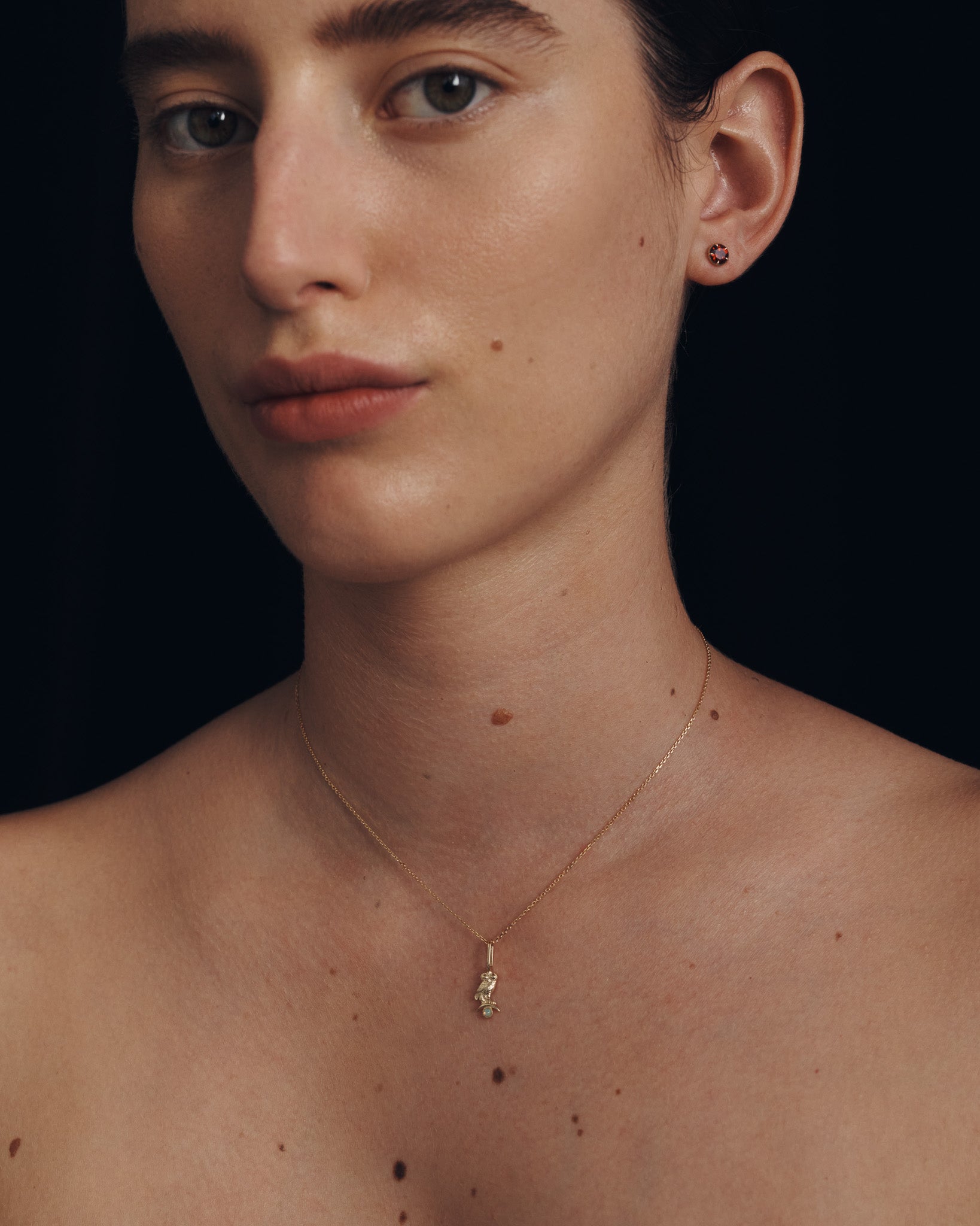 Tyto Opal Charm Solid Gold