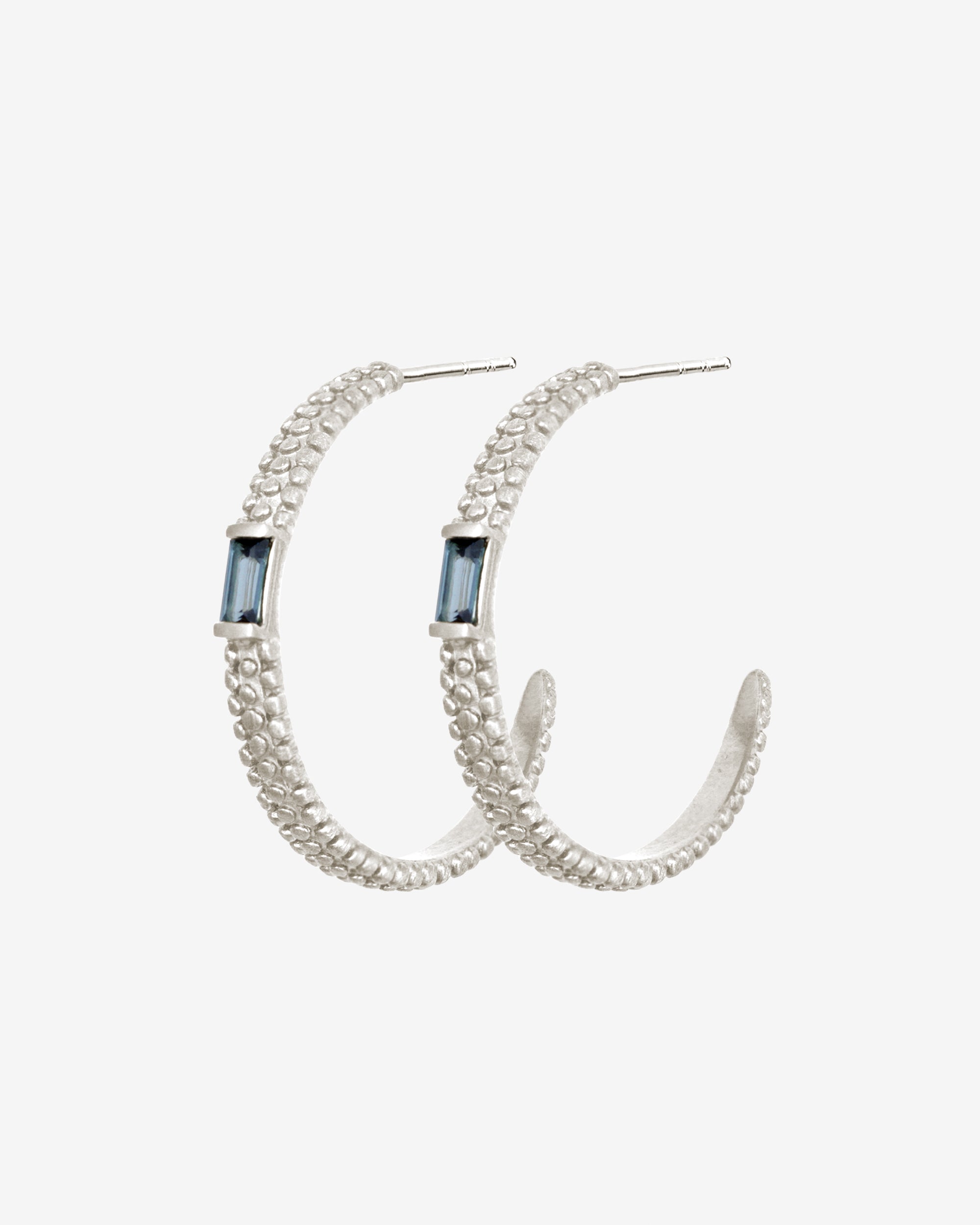 Vashti Hoop Earrings Topaz Silver