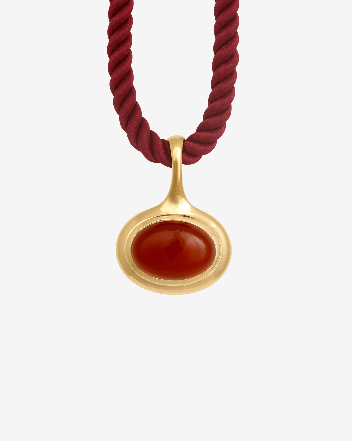 Vega Necklace Gold Vermeil set with carnelian