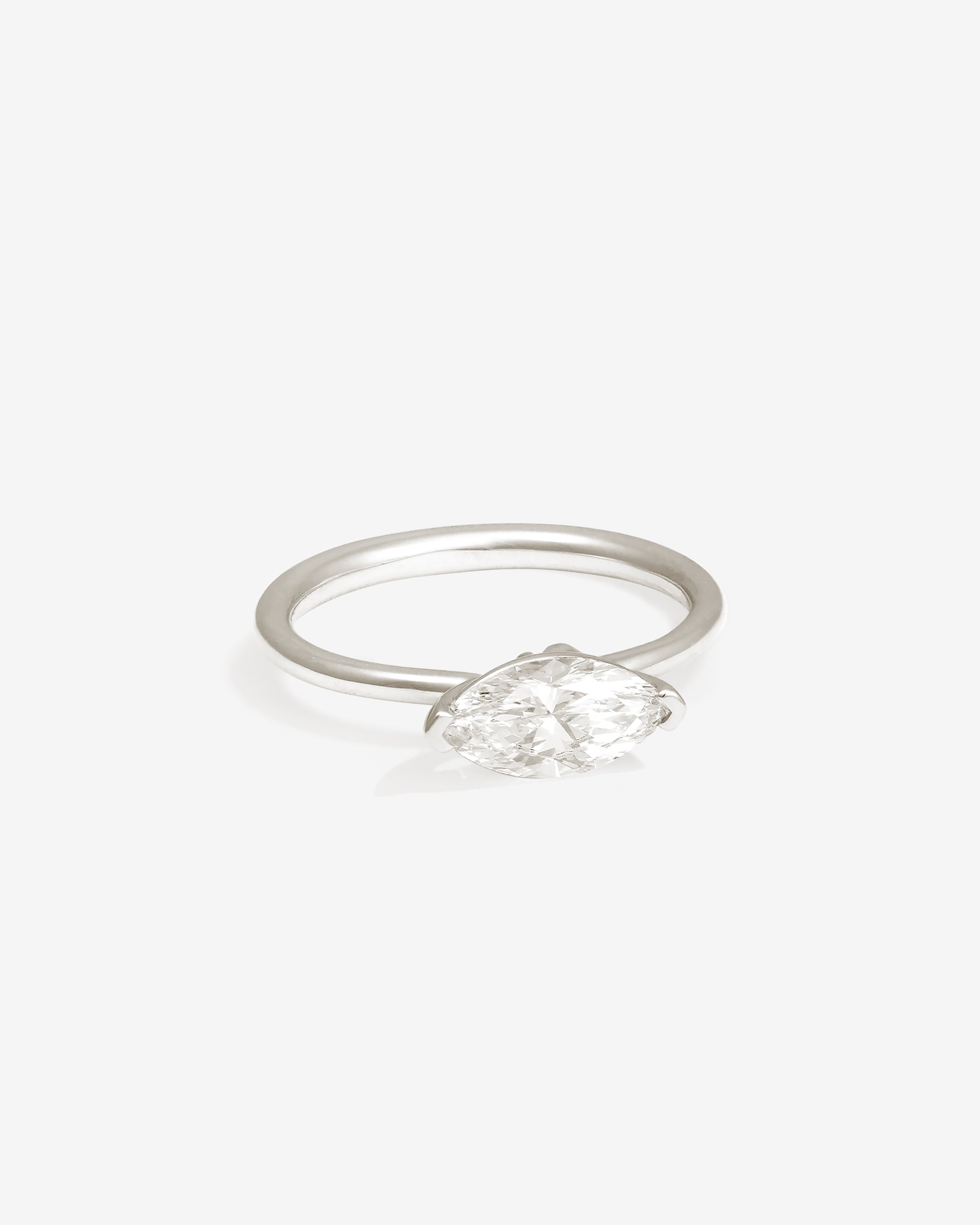 Temple of the Sun Adama Marquise Ring Solitaire Diamond Platinum