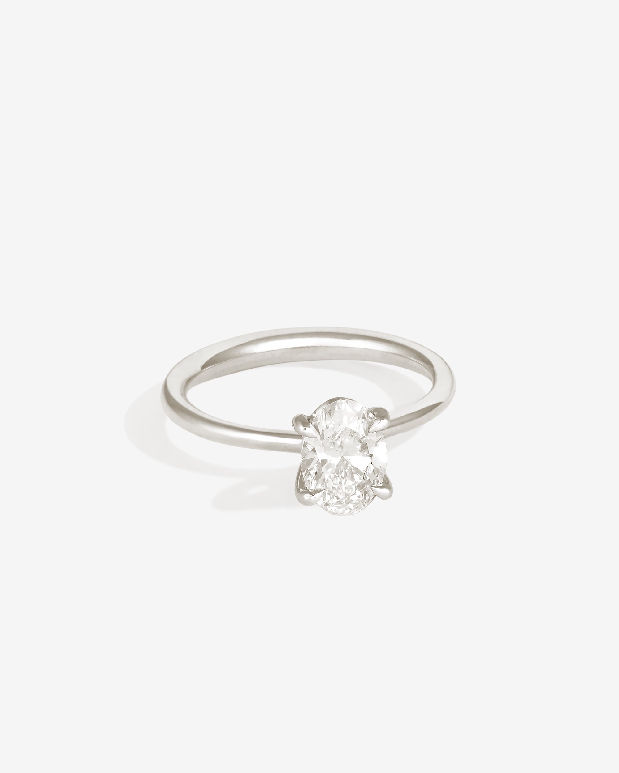 Temple of the Sun Adama Oval Ring Solitaire Diamond Platinum