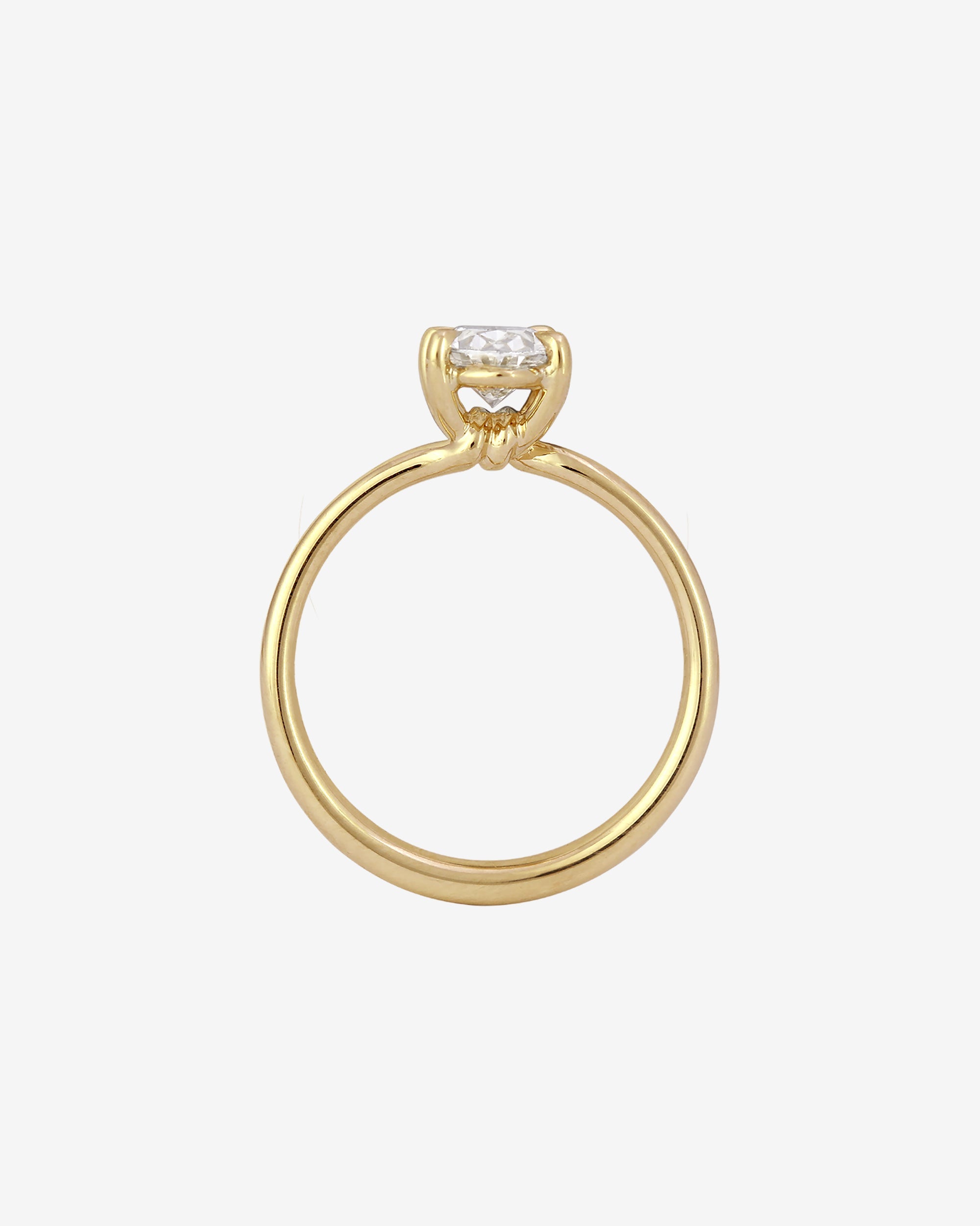 Temple of the Sun Adama Oval Ring Solitaire Diamond Solid Gold
