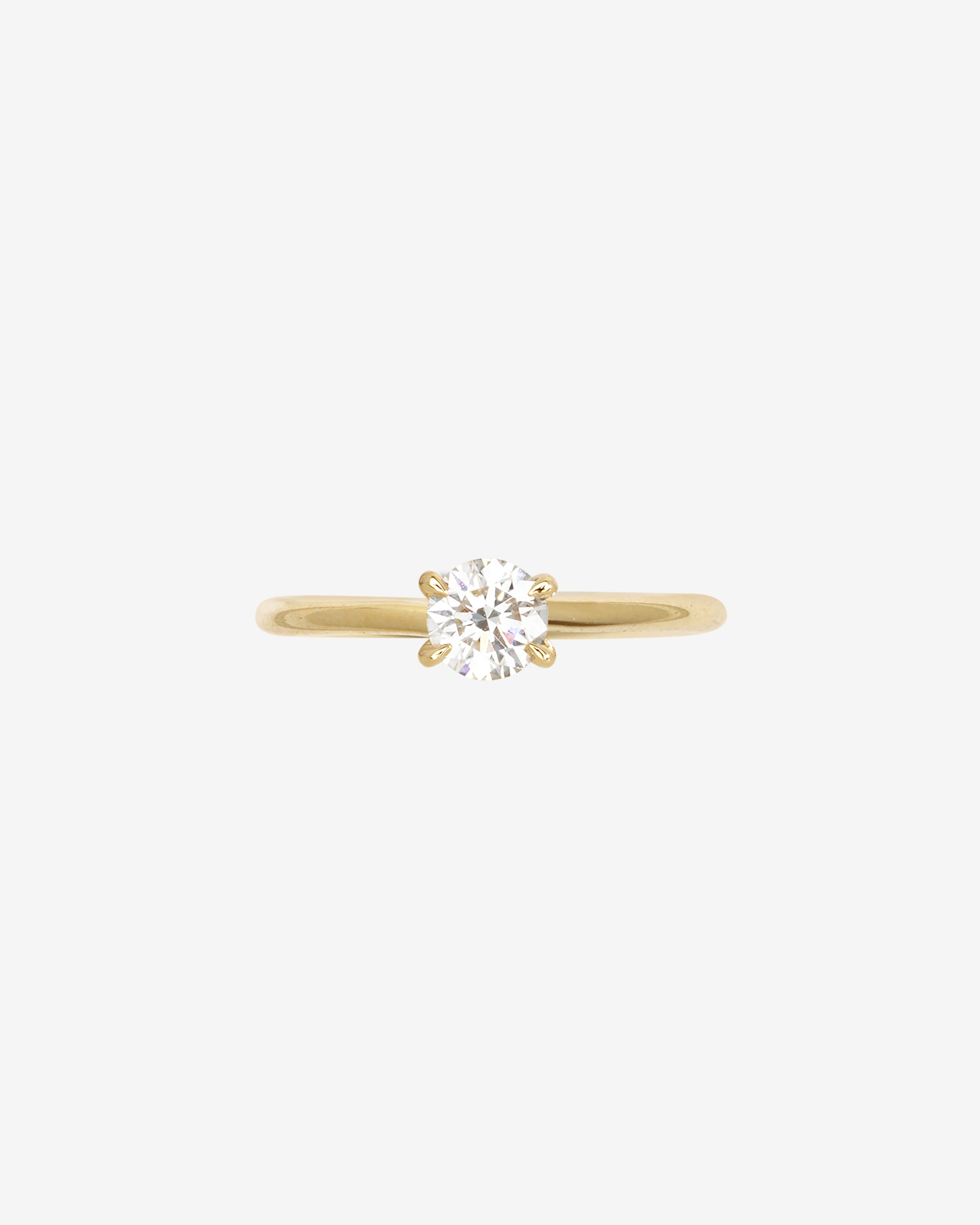 Temple of the Sun Adama Round Ring Solitaire 0.5ct Diamond Solid Gold