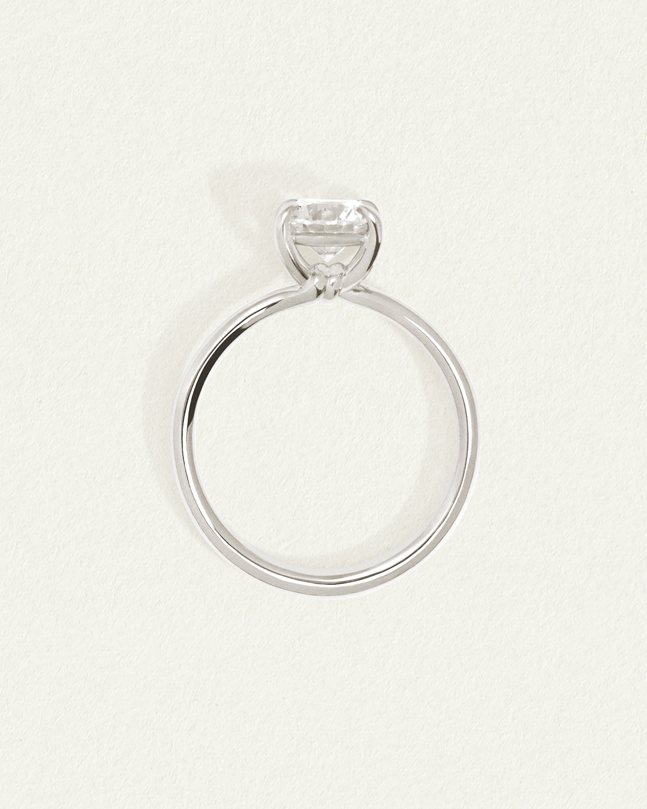 Temple of the Sun Adama Round Ring Solitaire Diamond Platinum