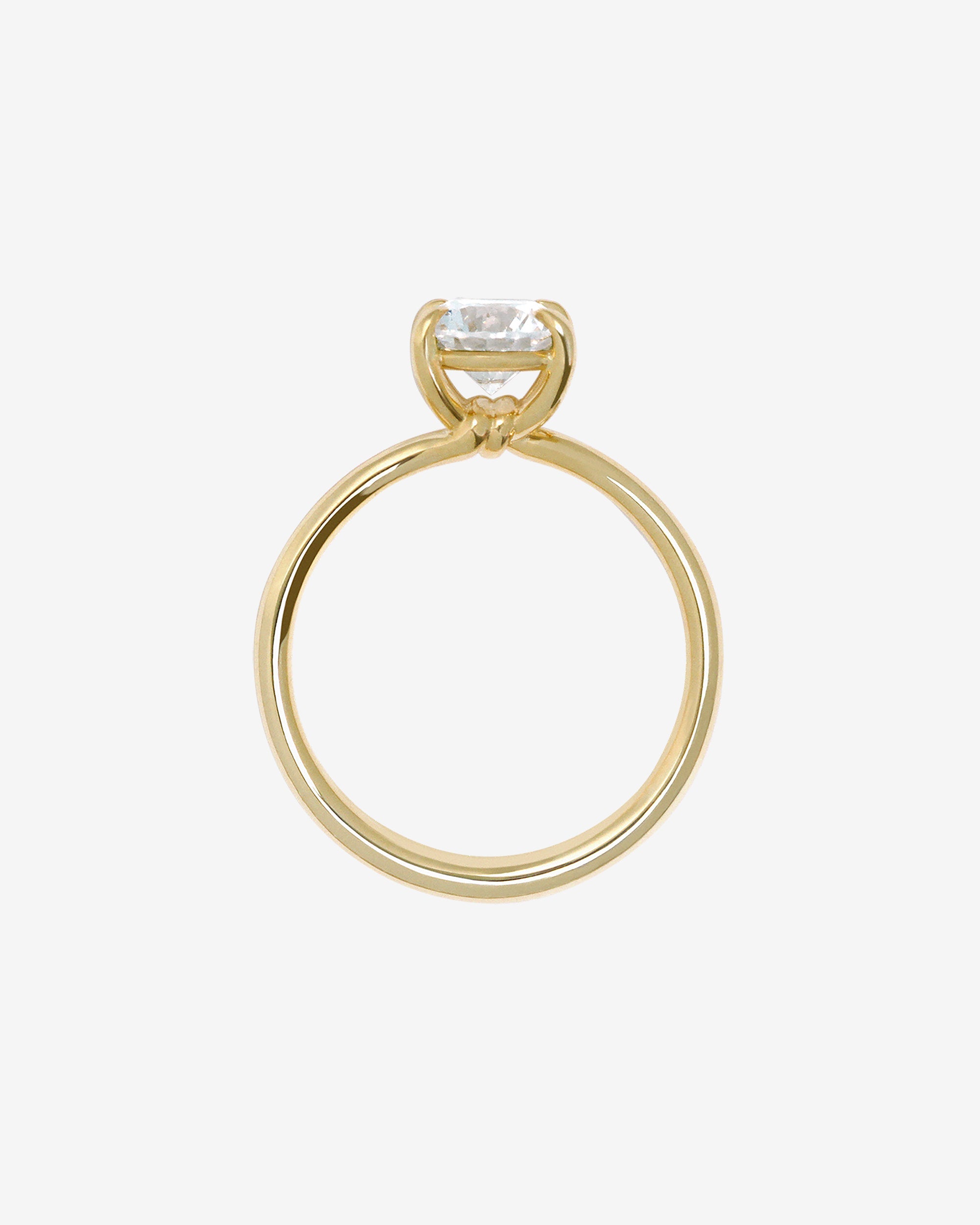 Temple of the Sun Adama Round Ring Solitaire Diamond Solid Gold